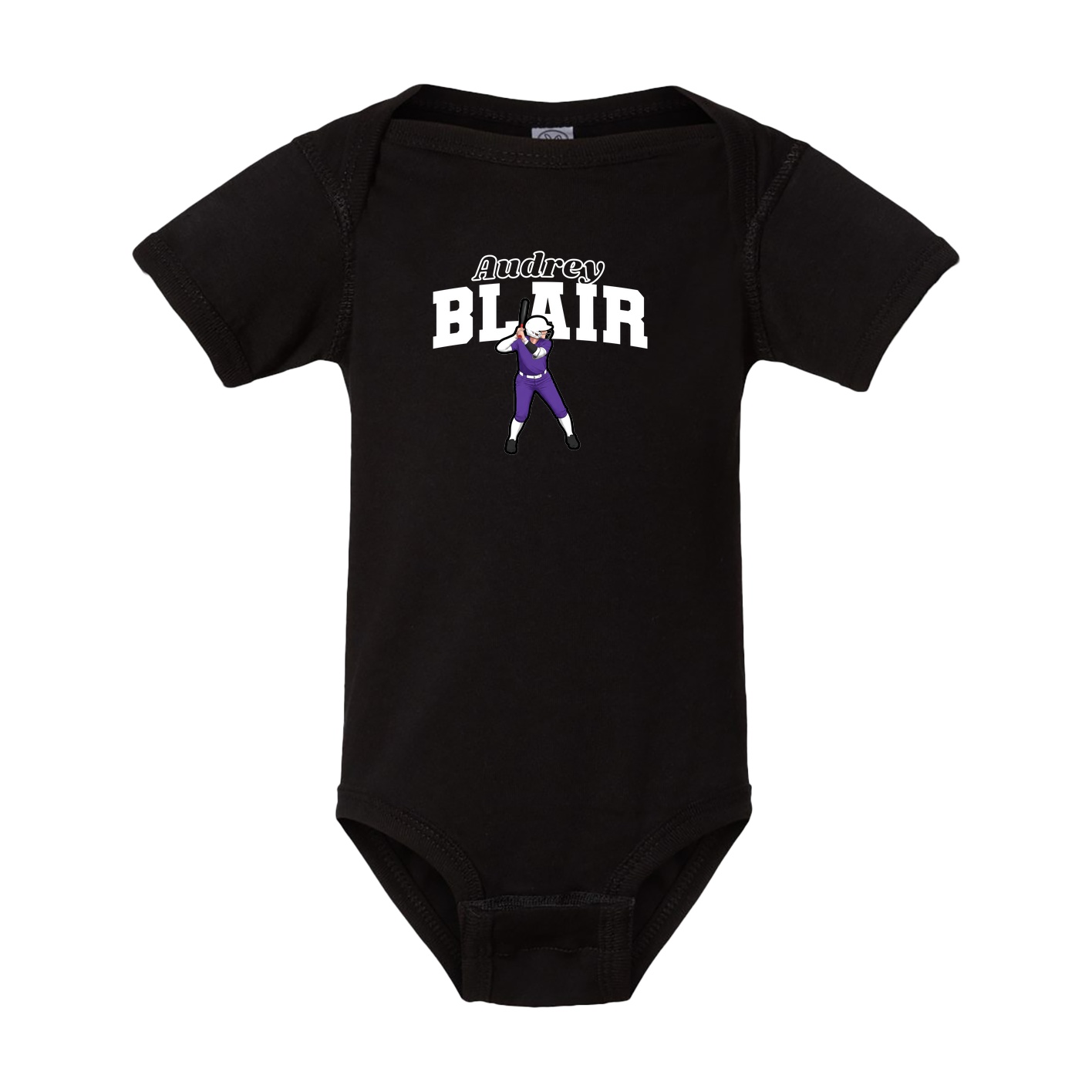 Baby Onesie — Name Arch in Black