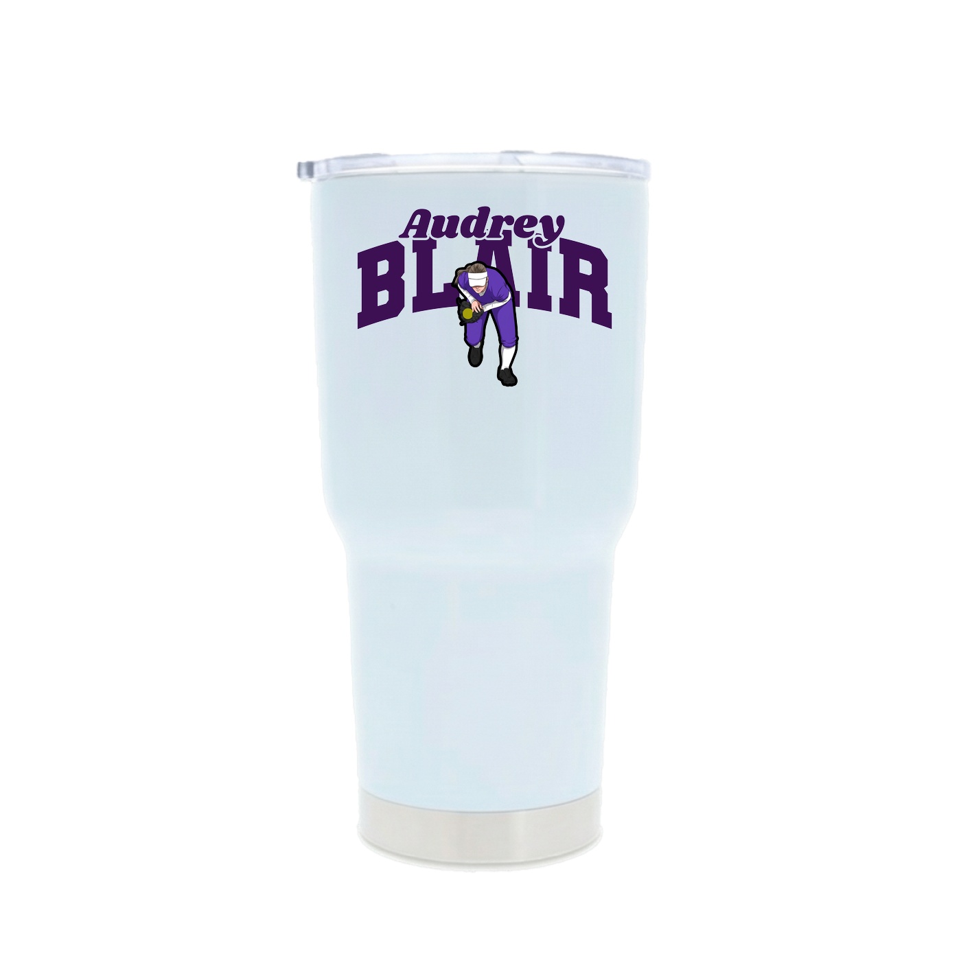 30oz Stainless Steel Tumbler — Signature Arch in White