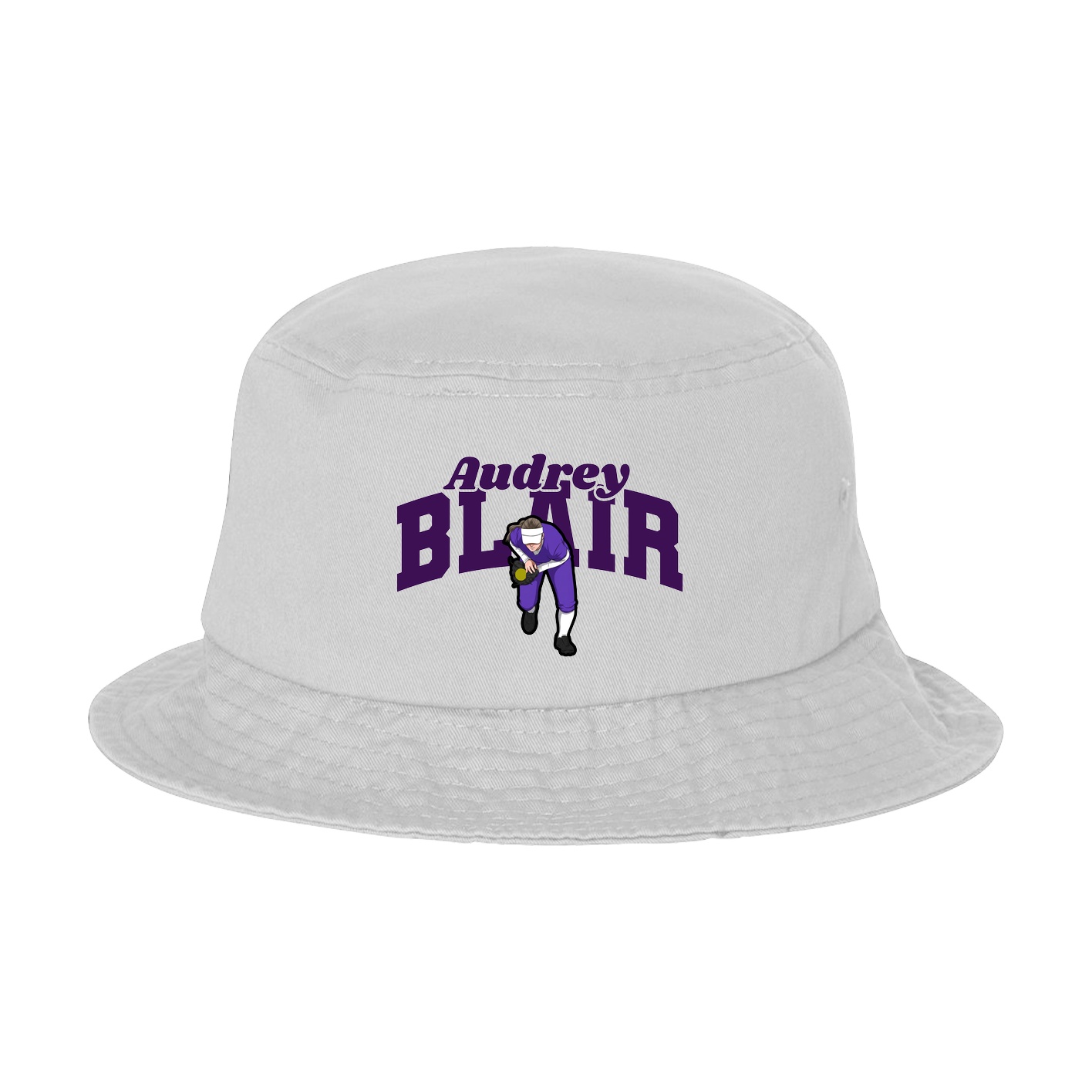 Bucket Cap — Signature Arch in White