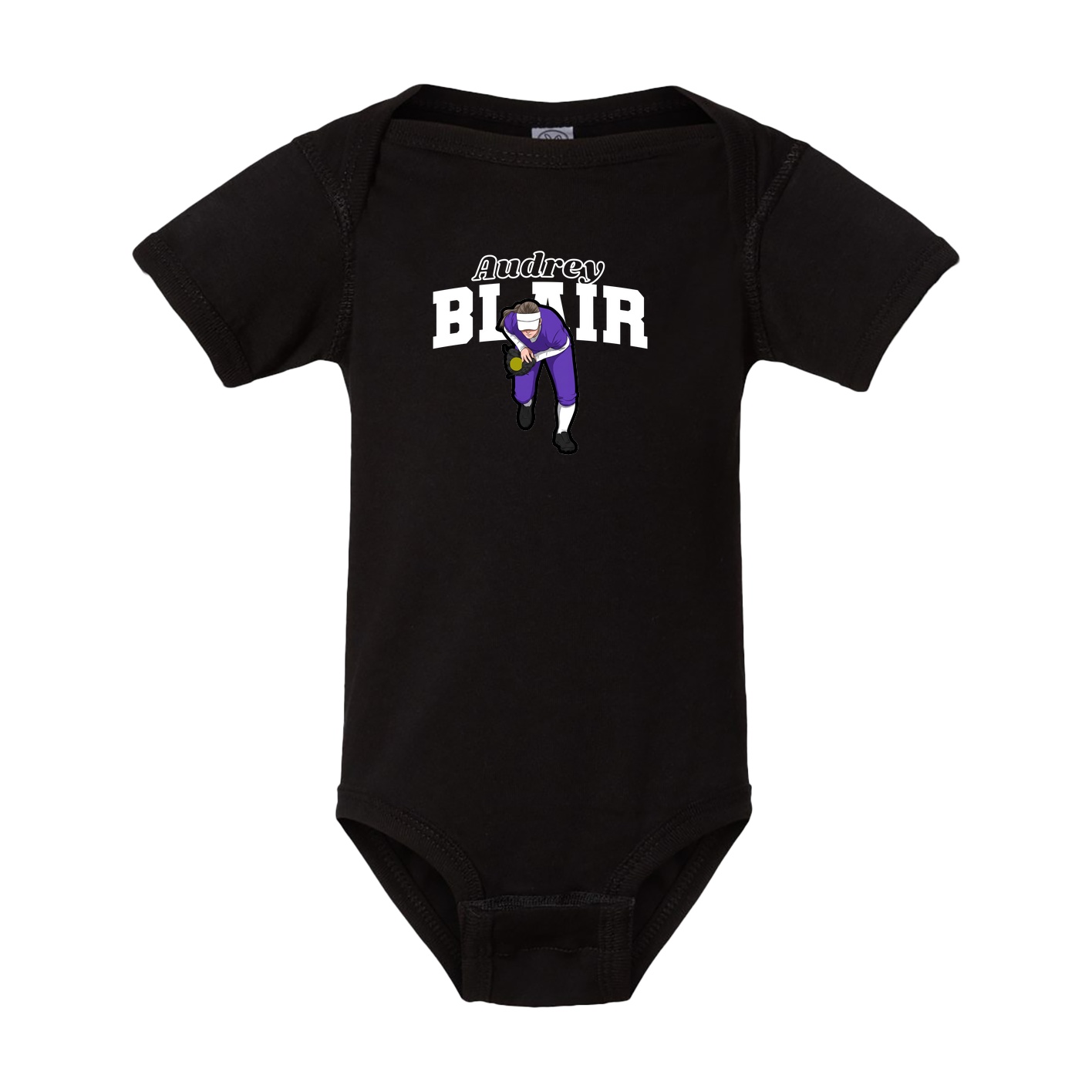 Baby Onesie — Name Arch in Black