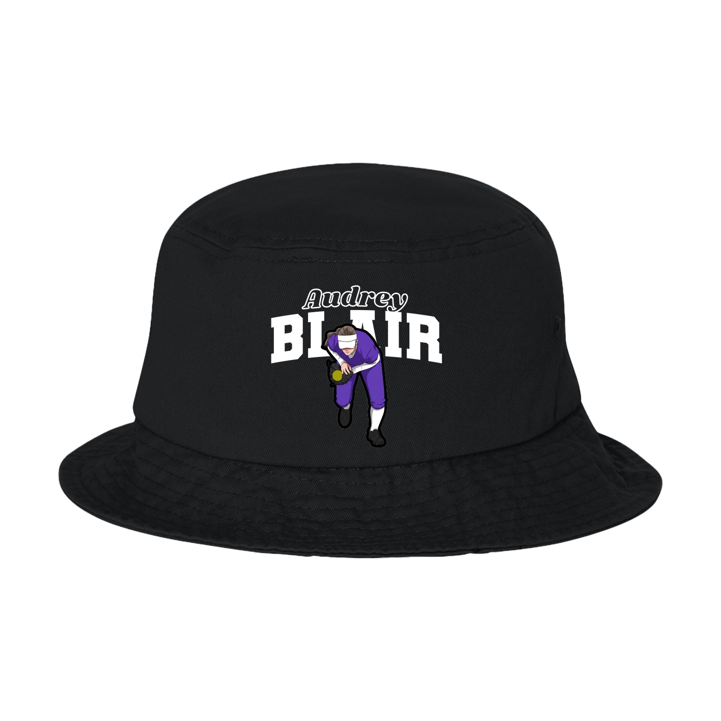 Bucket Cap — Name Arch in Black