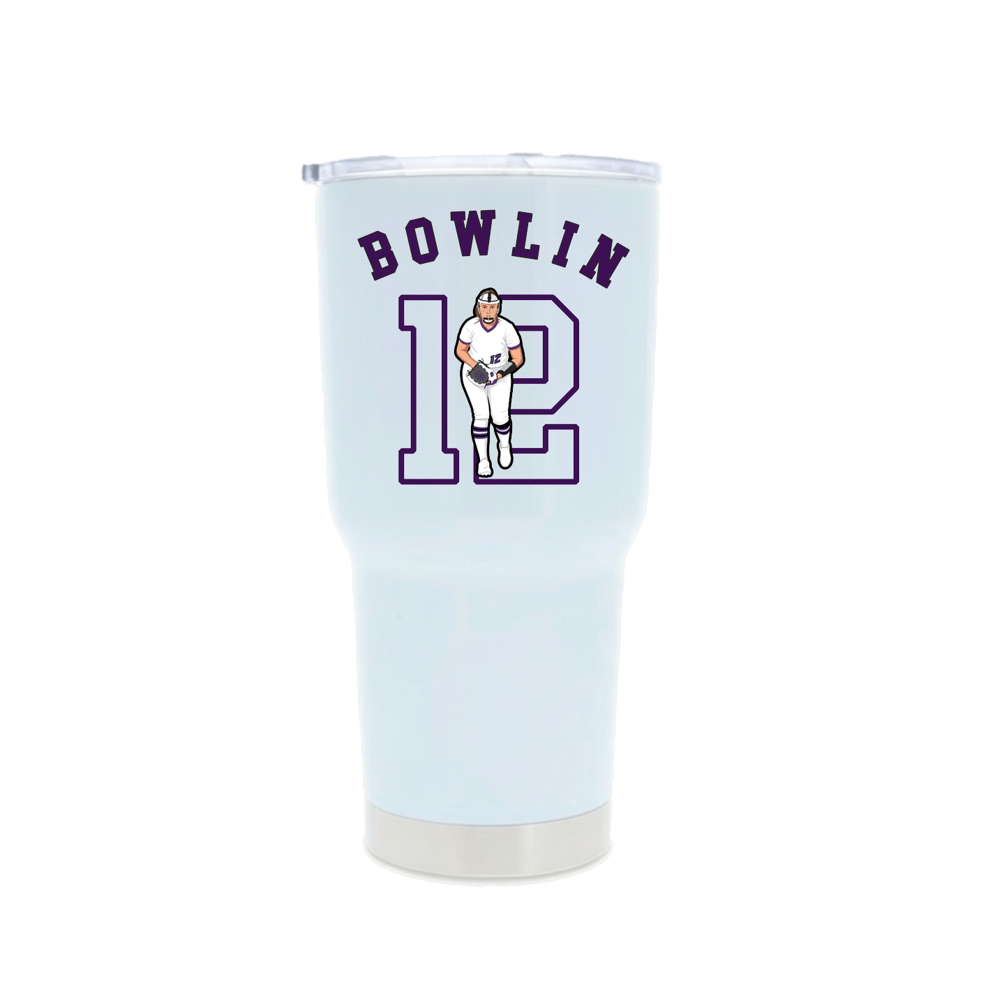 30oz Stainless Steel Tumbler — Shirsey Arch in White