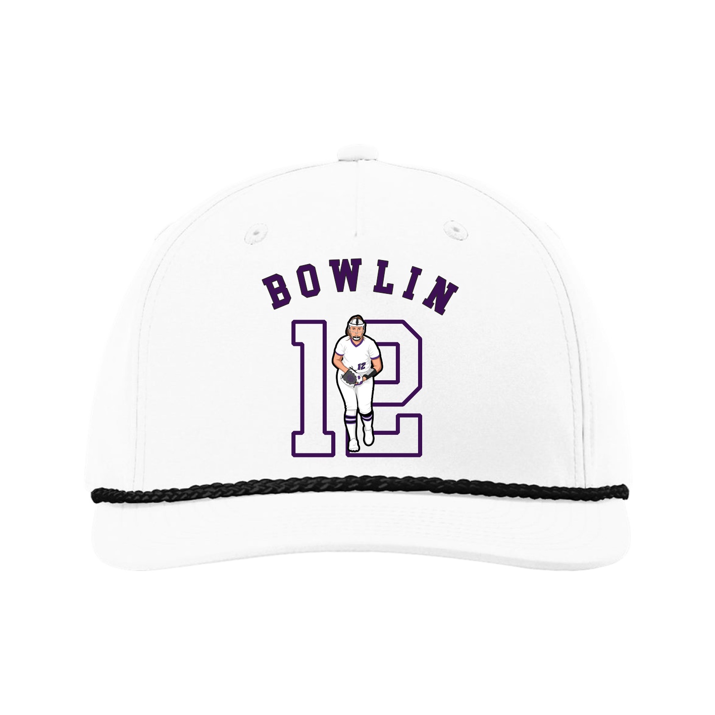 Five-Panel Classic Rope Cap — Shirsey Arch in White