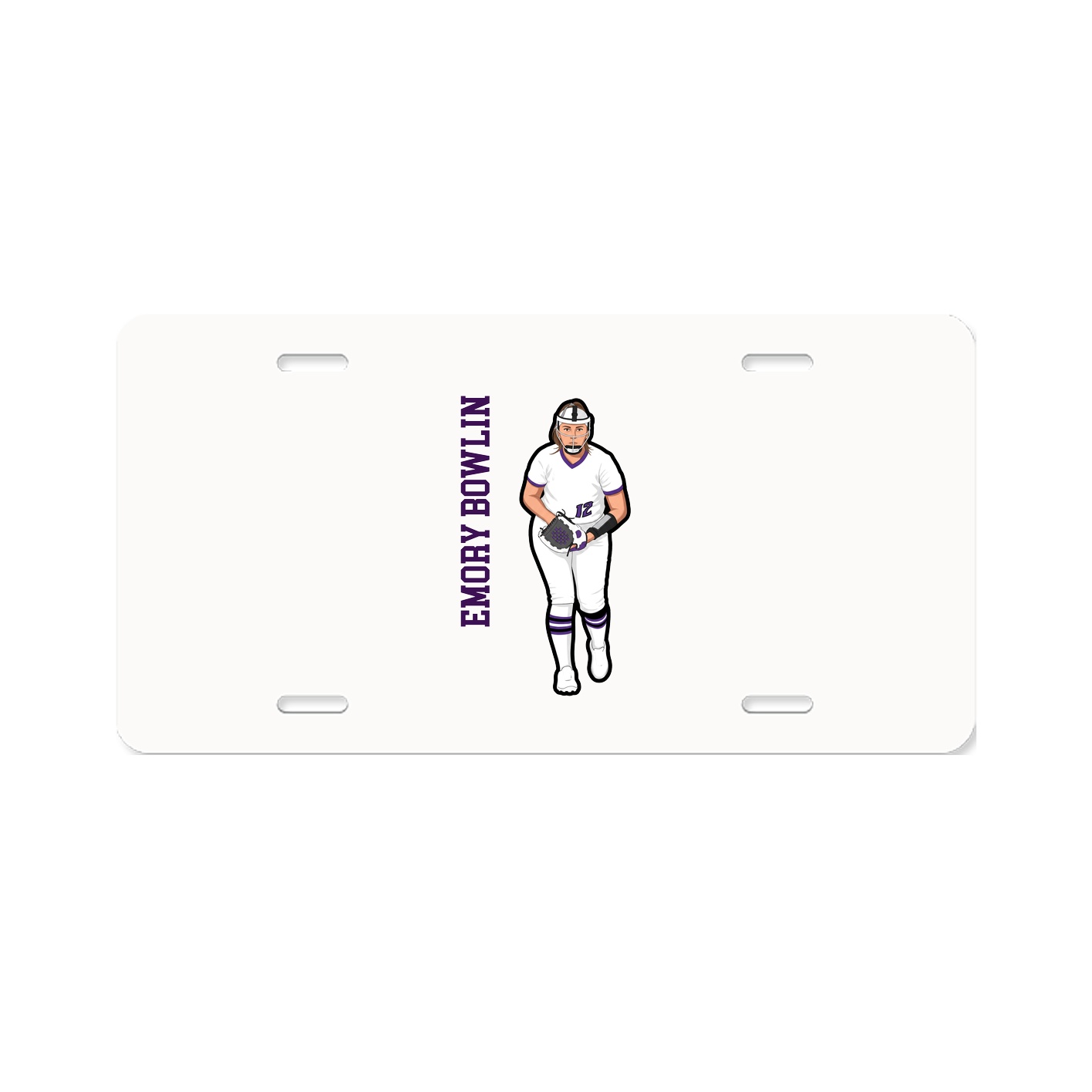 License Plate — Name Vertical in Classic