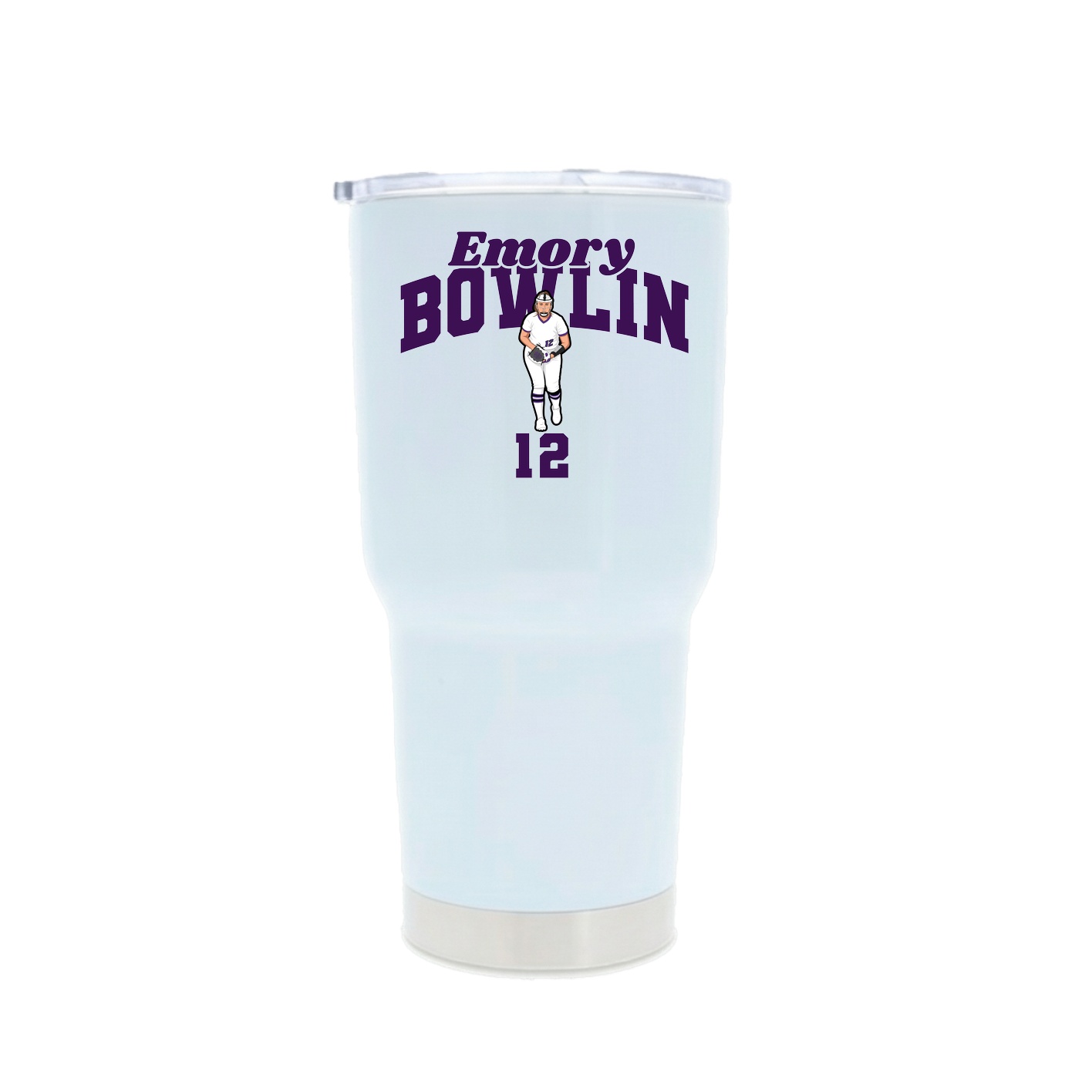 30oz Stainless Steel Tumbler — Signature Arch in White