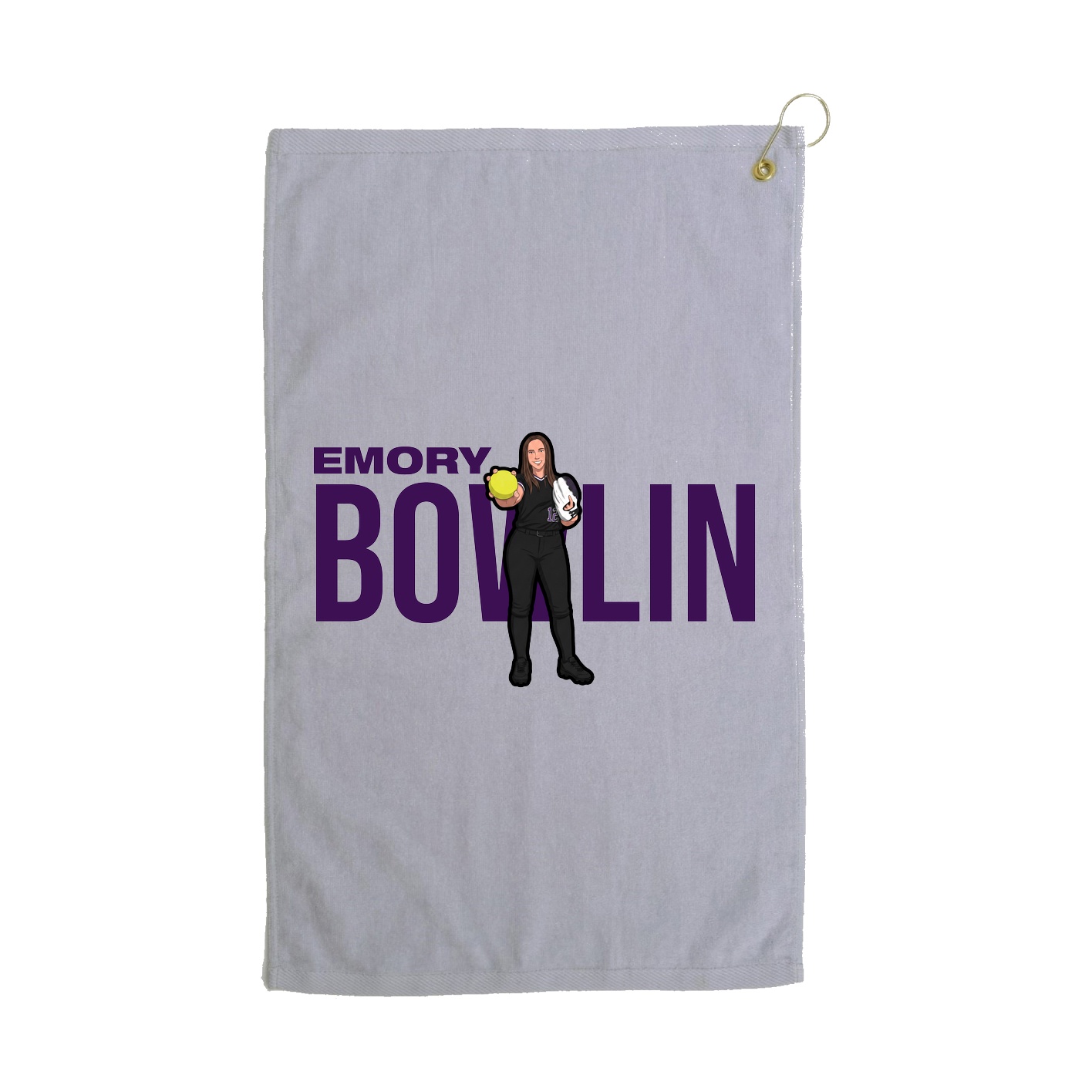 Golf Towel — Player Name in Grey