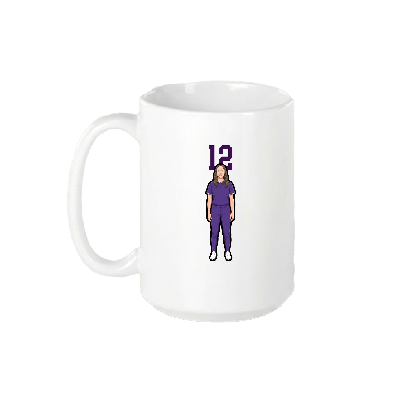 15oz Coffee Mug — Number Top in White