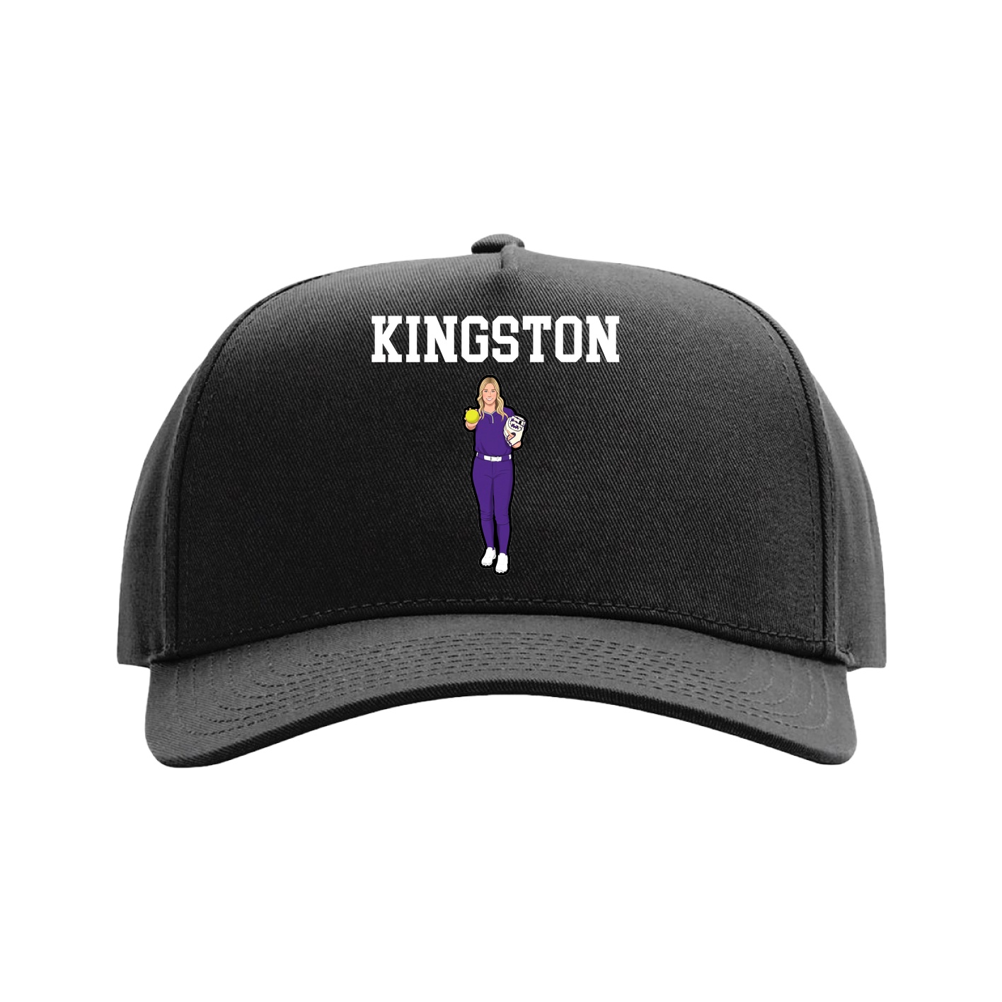 Full Fabric Five-Panel Champ Cap — Shirsey in Black