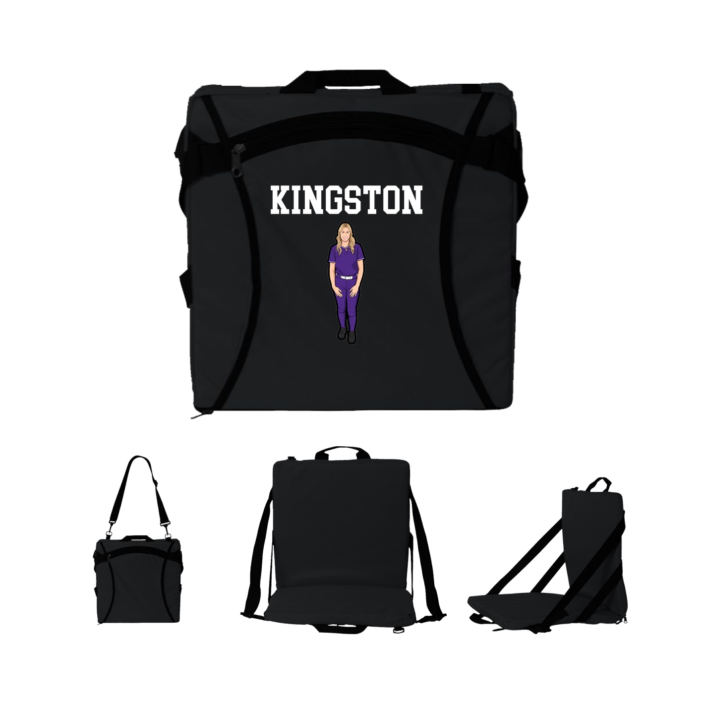 Folding Stadium Seat — Shirsey in Black