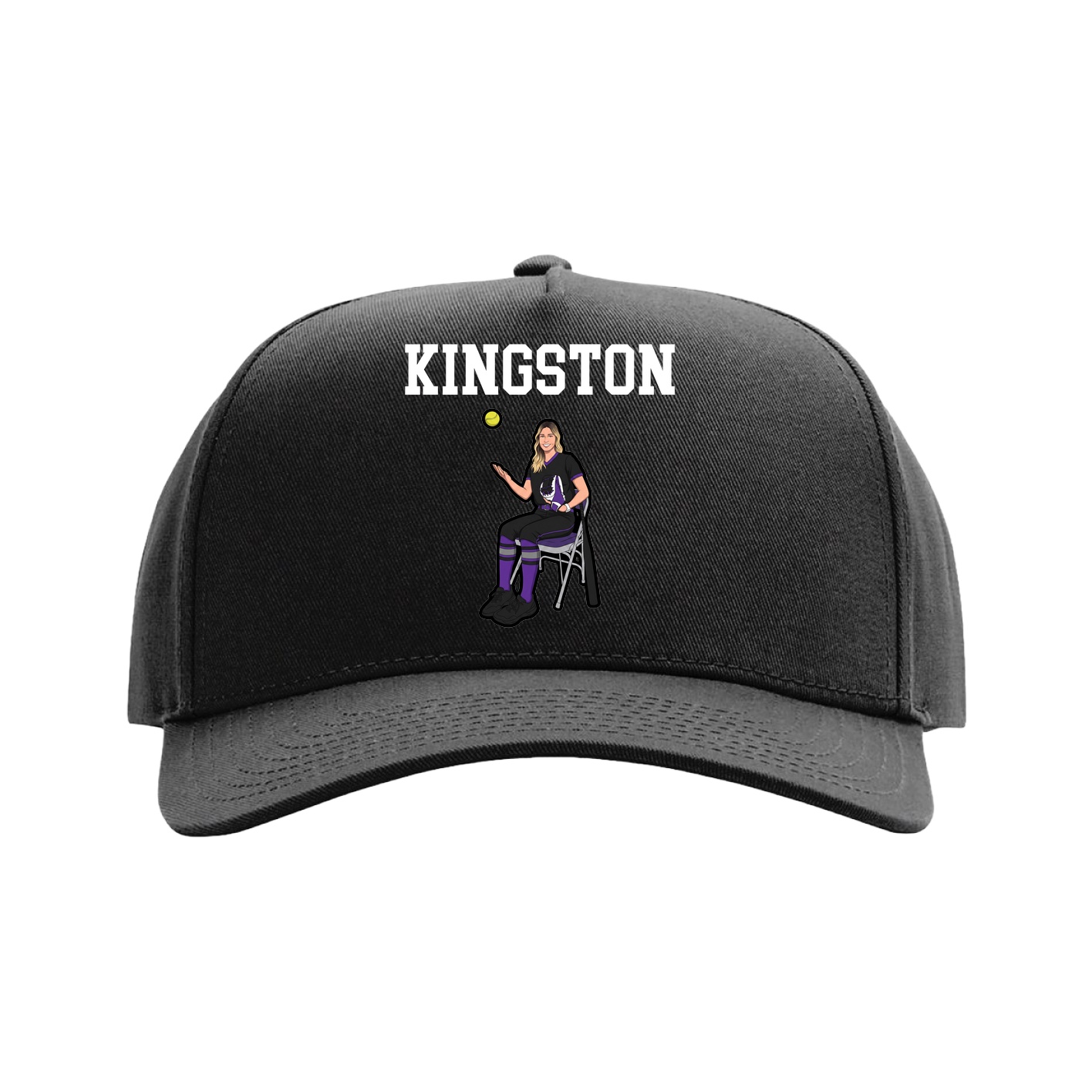 Full Fabric Five-Panel Champ Cap — Shirsey in Black