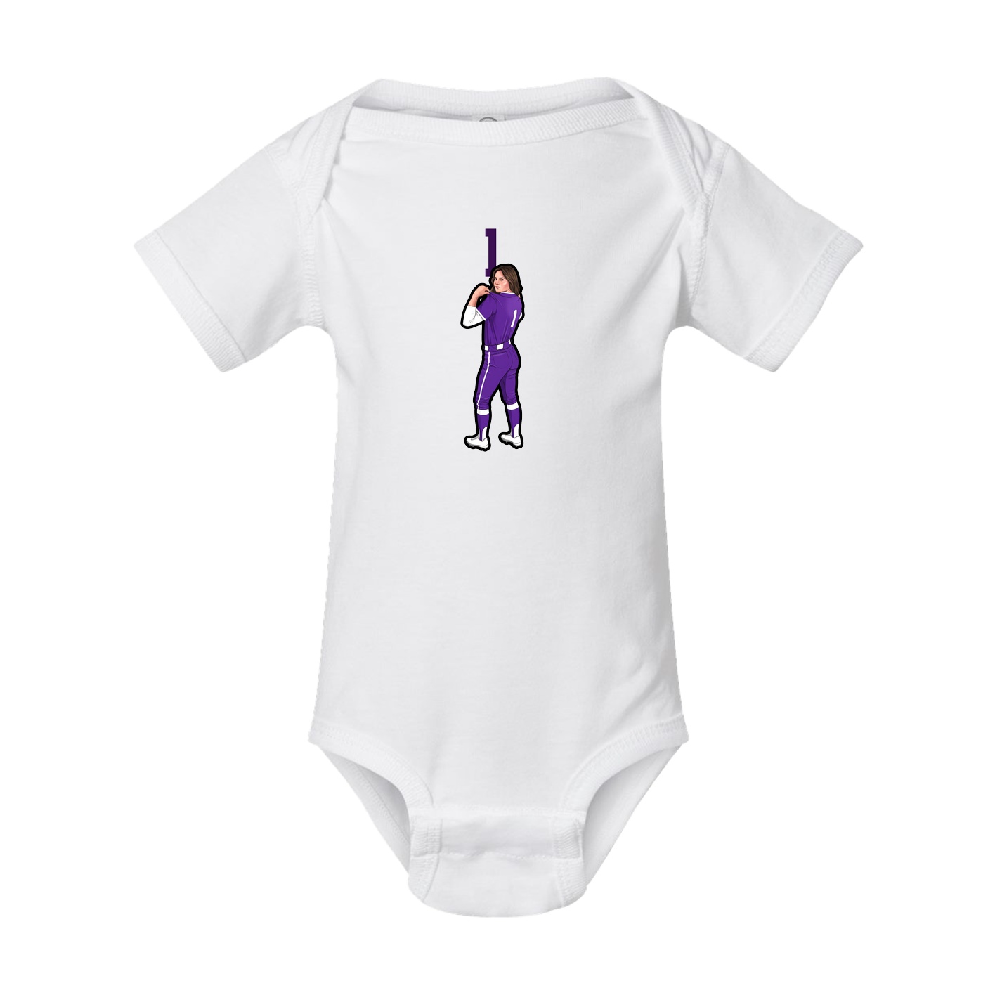 Baby Onesie — Number Top in White