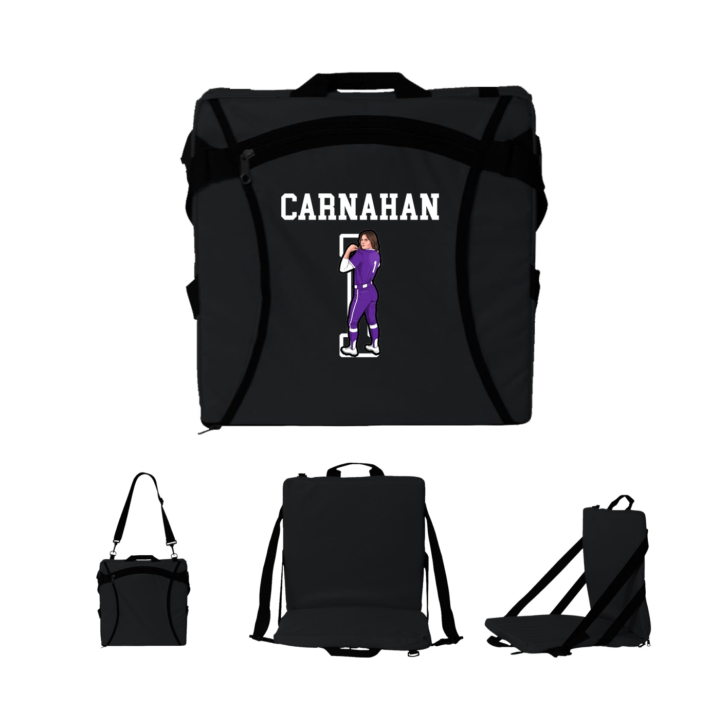 Folding Stadium Seat — Shirsey in Black
