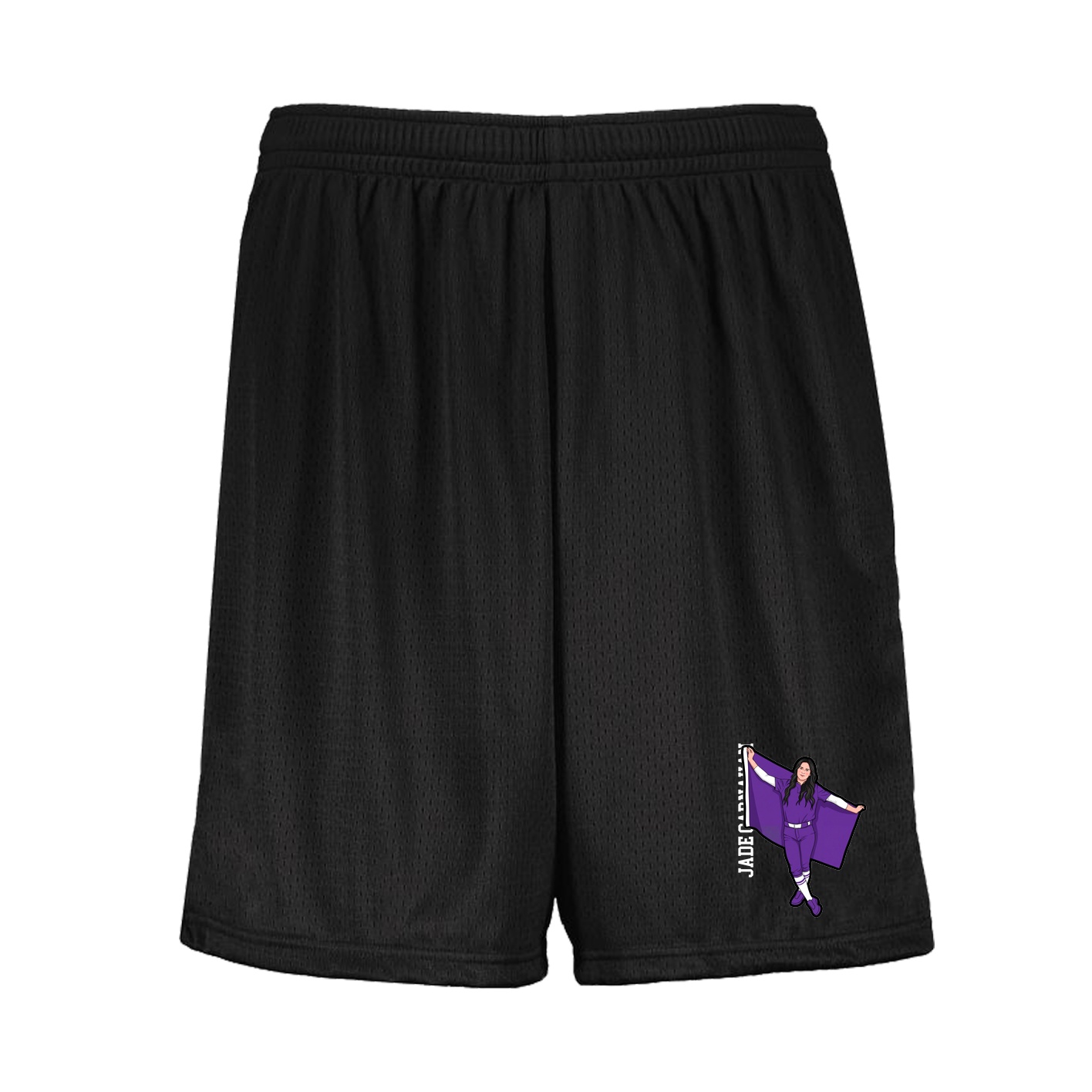 Shorts — Name Vertical in Black