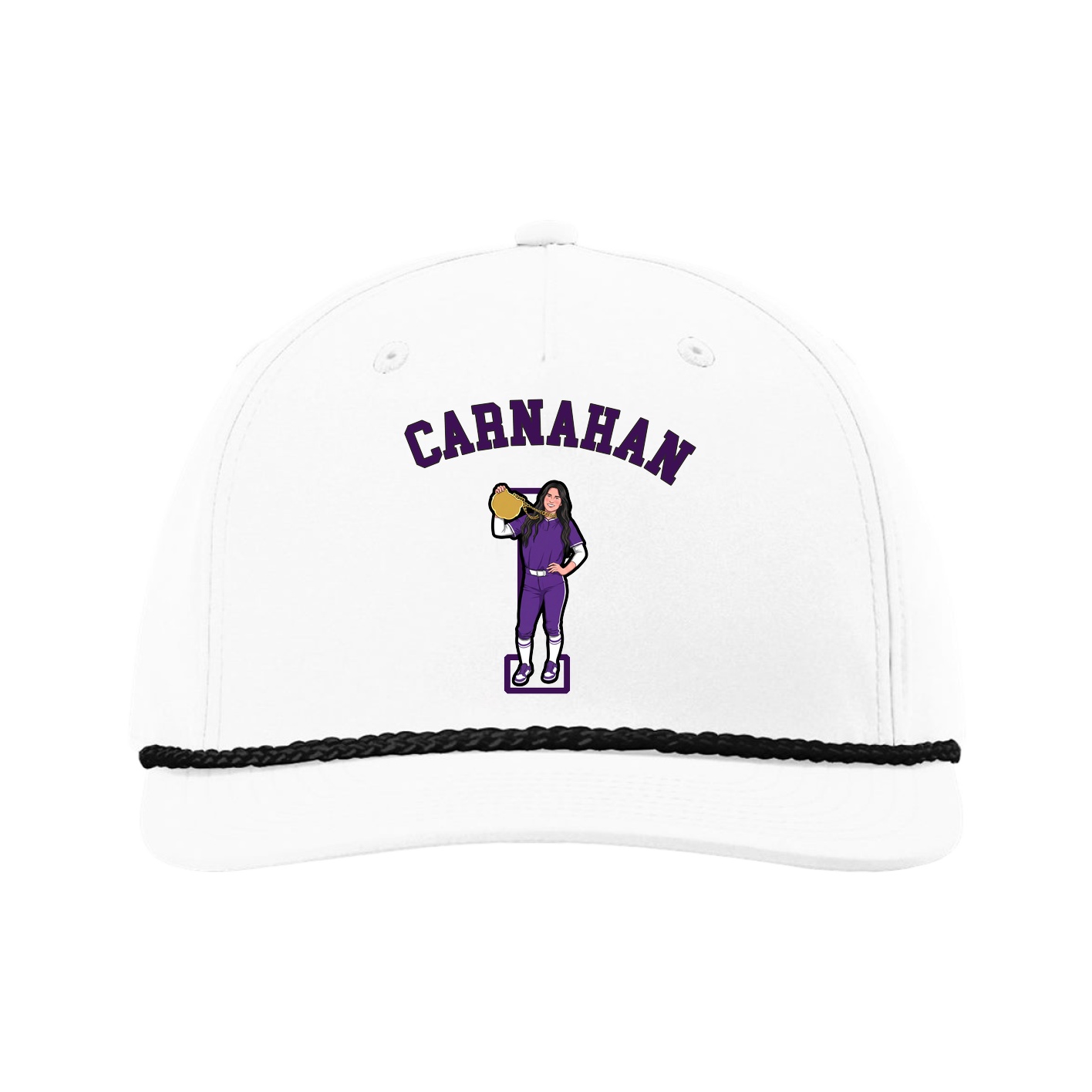 Five-Panel Classic Rope Cap — Shirsey Arch in White