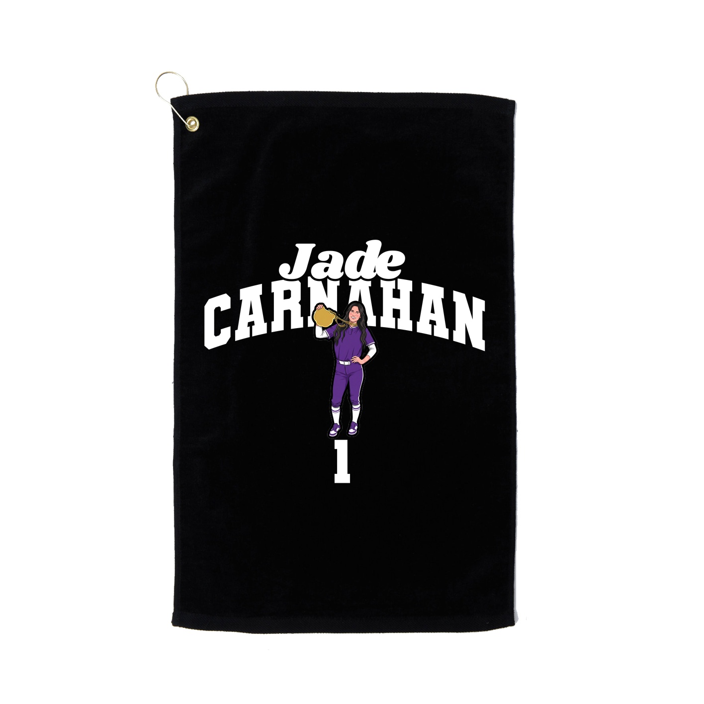Golf Towel — Signature Arch in Black