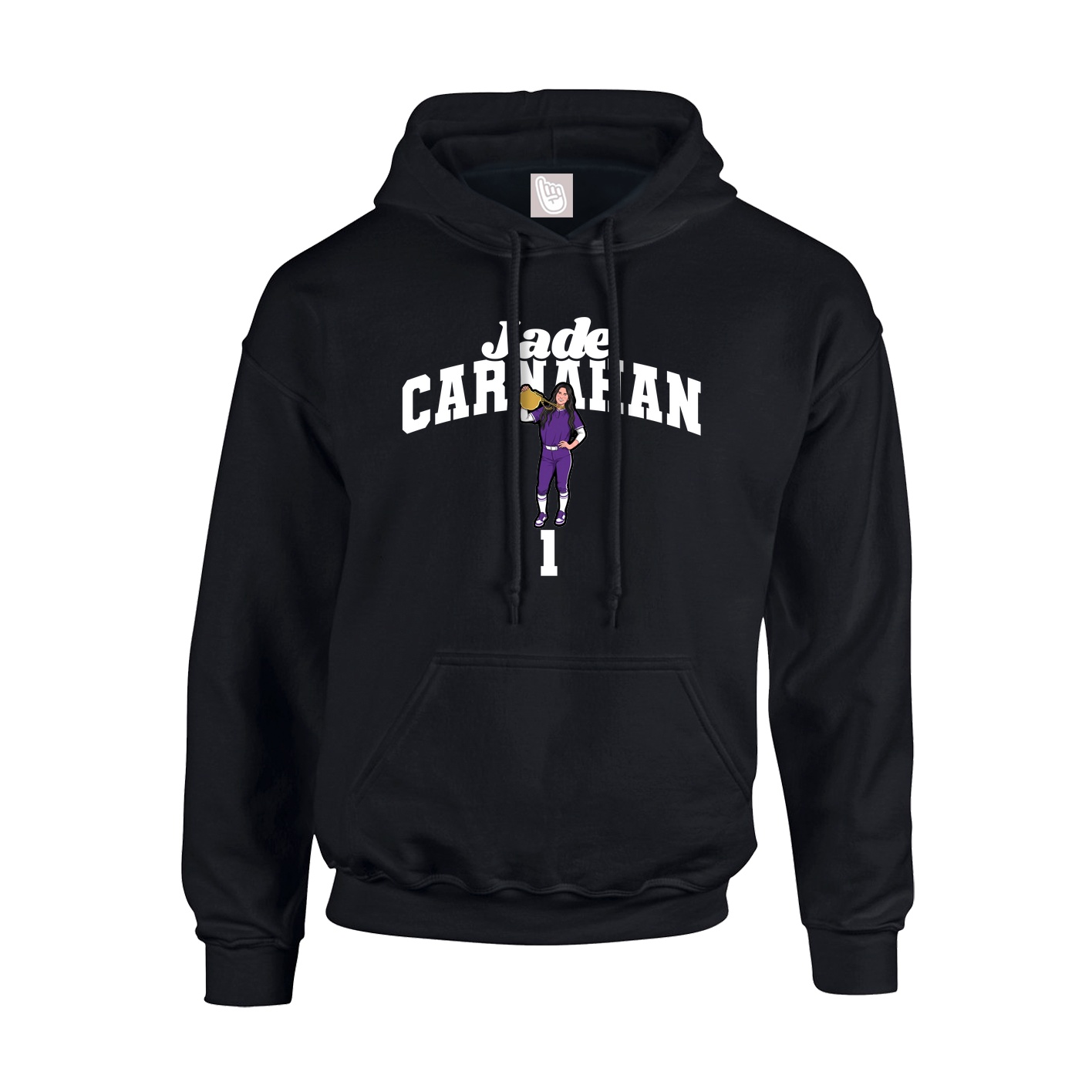 Hoodie — Signature Arch in Black
