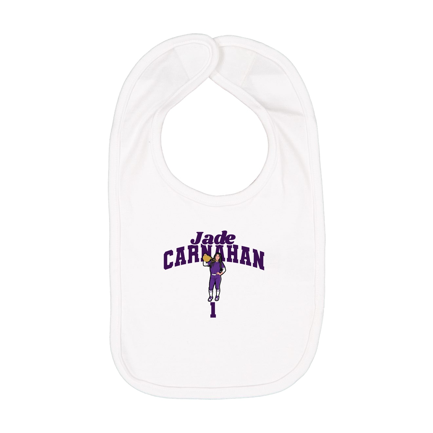 Infant Bib — Signature Arch in White