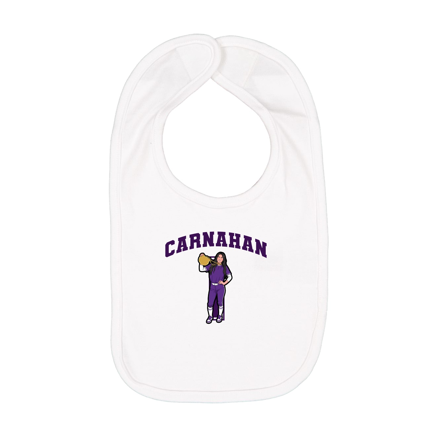 Infant Bib — Number in White