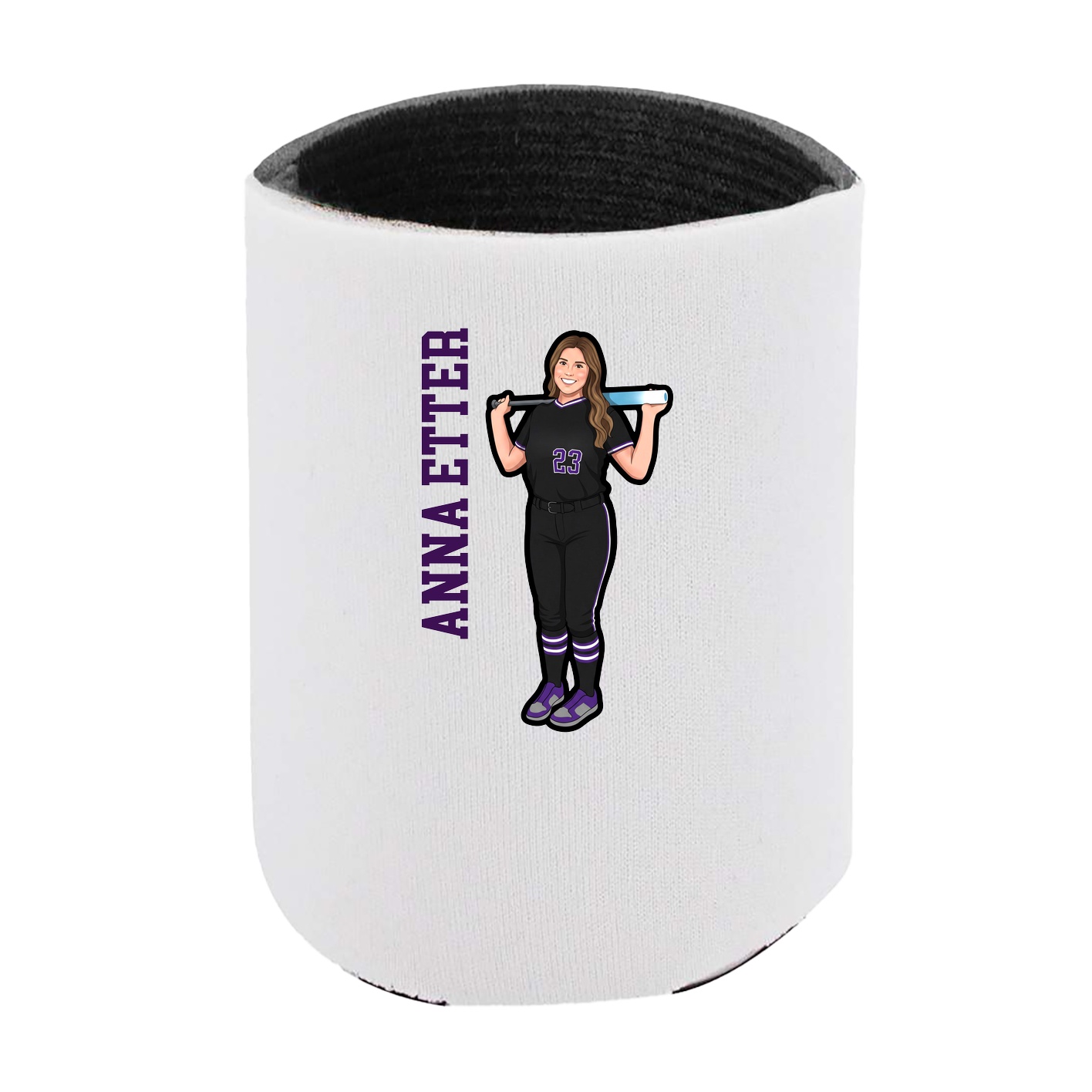 Can Holder — Name Vertical in White