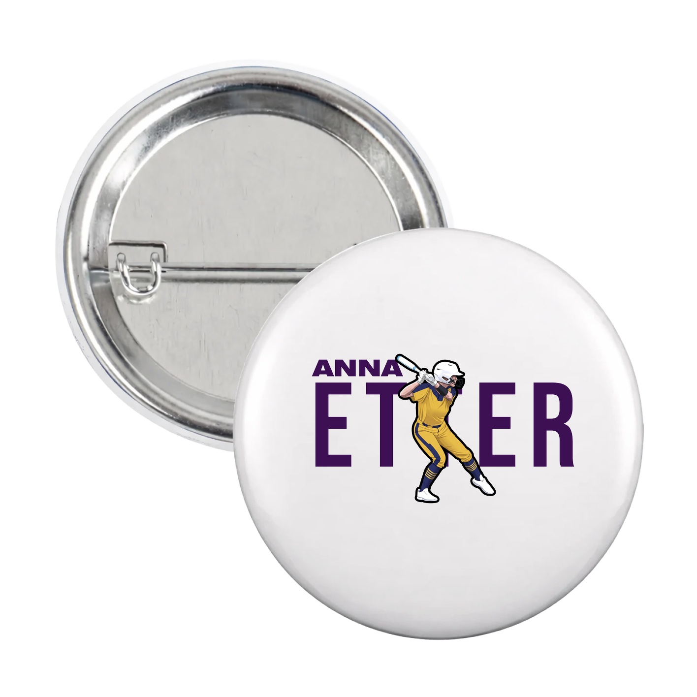 Game Day Button — Player Name in White
