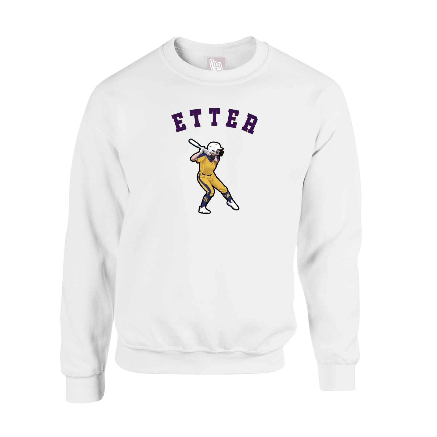 Fleece Crew — Shirsey Arch in White