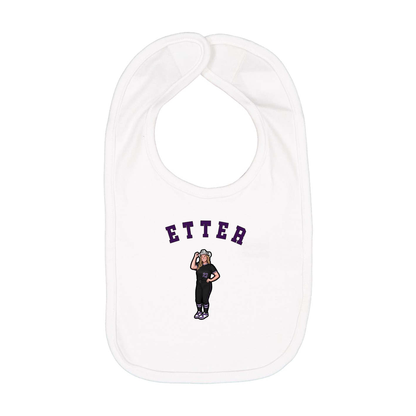 Infant Bib — Shirsey Arch in White