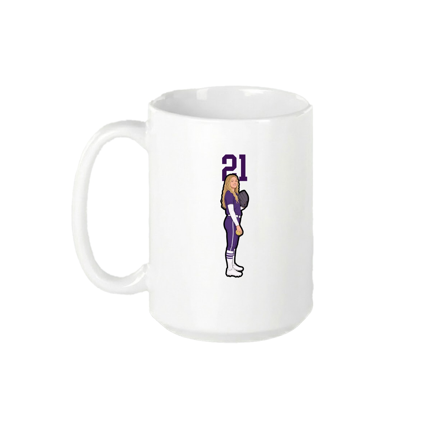 15oz Coffee Mug — Number Top in White