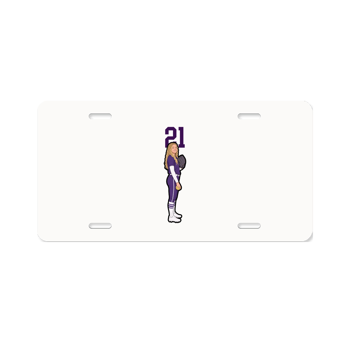License Plate — Number Top in Classic