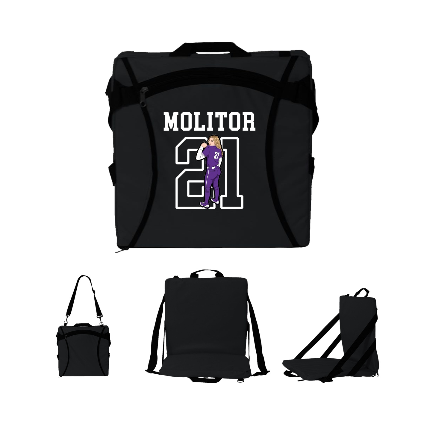 Folding Stadium Seat — Shirsey in Black