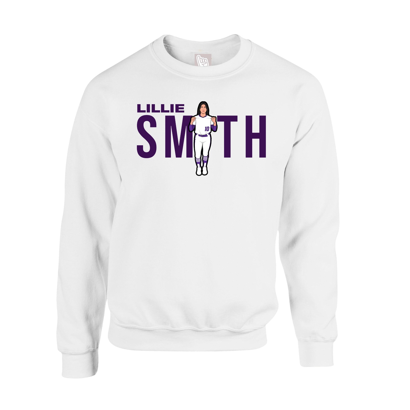 Fleece Crew — Player Name in White