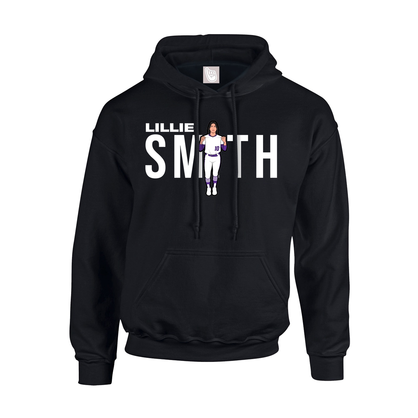 Youth Hoodie — Player Name in Black