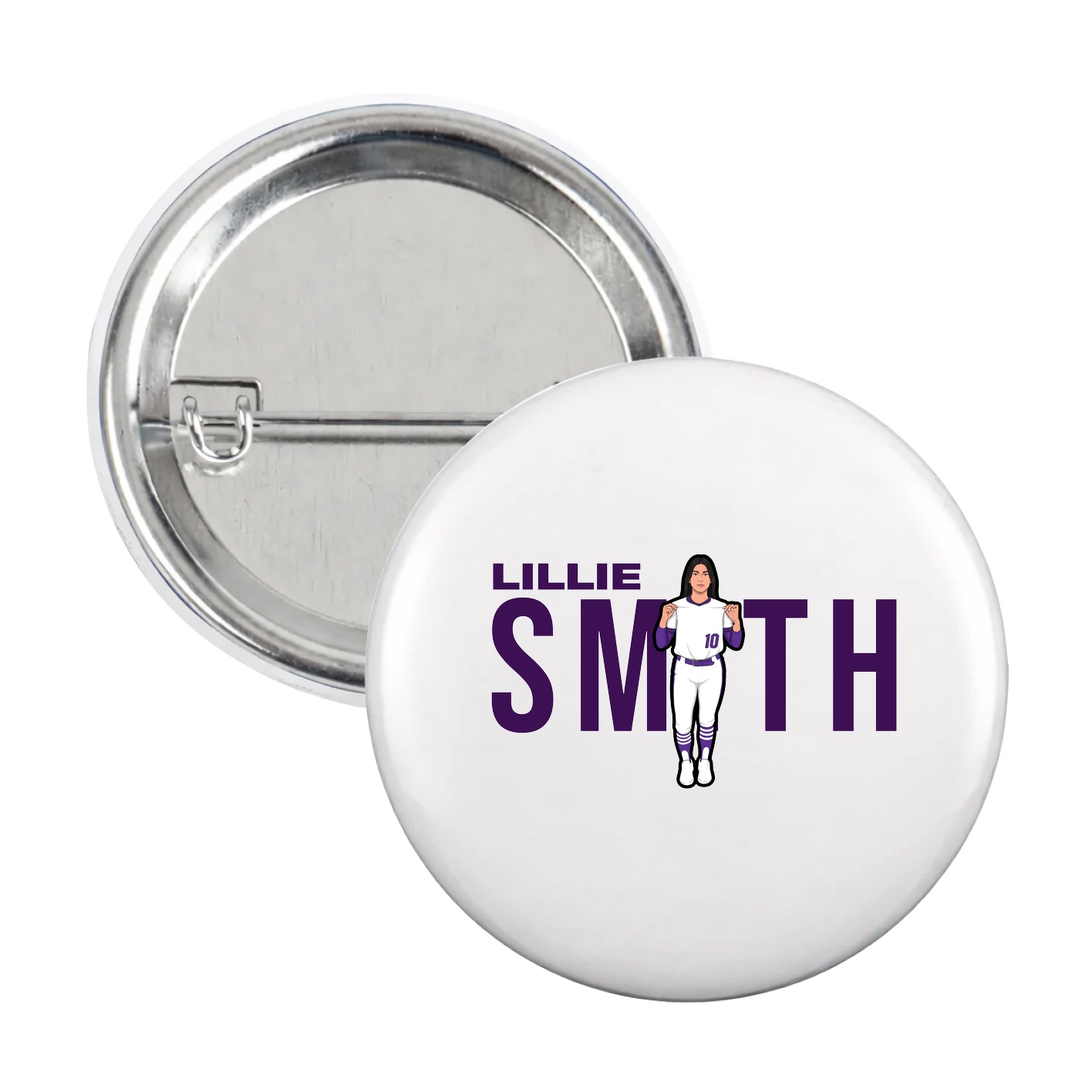 Game Day Button — Player Name in White