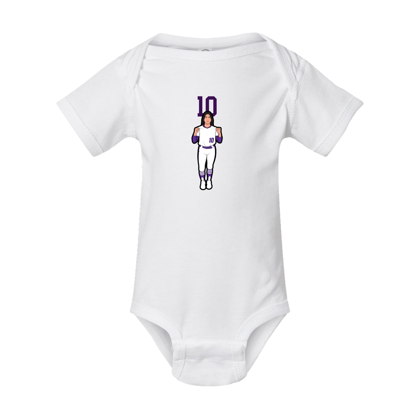 Baby Onesie — Number Top in White