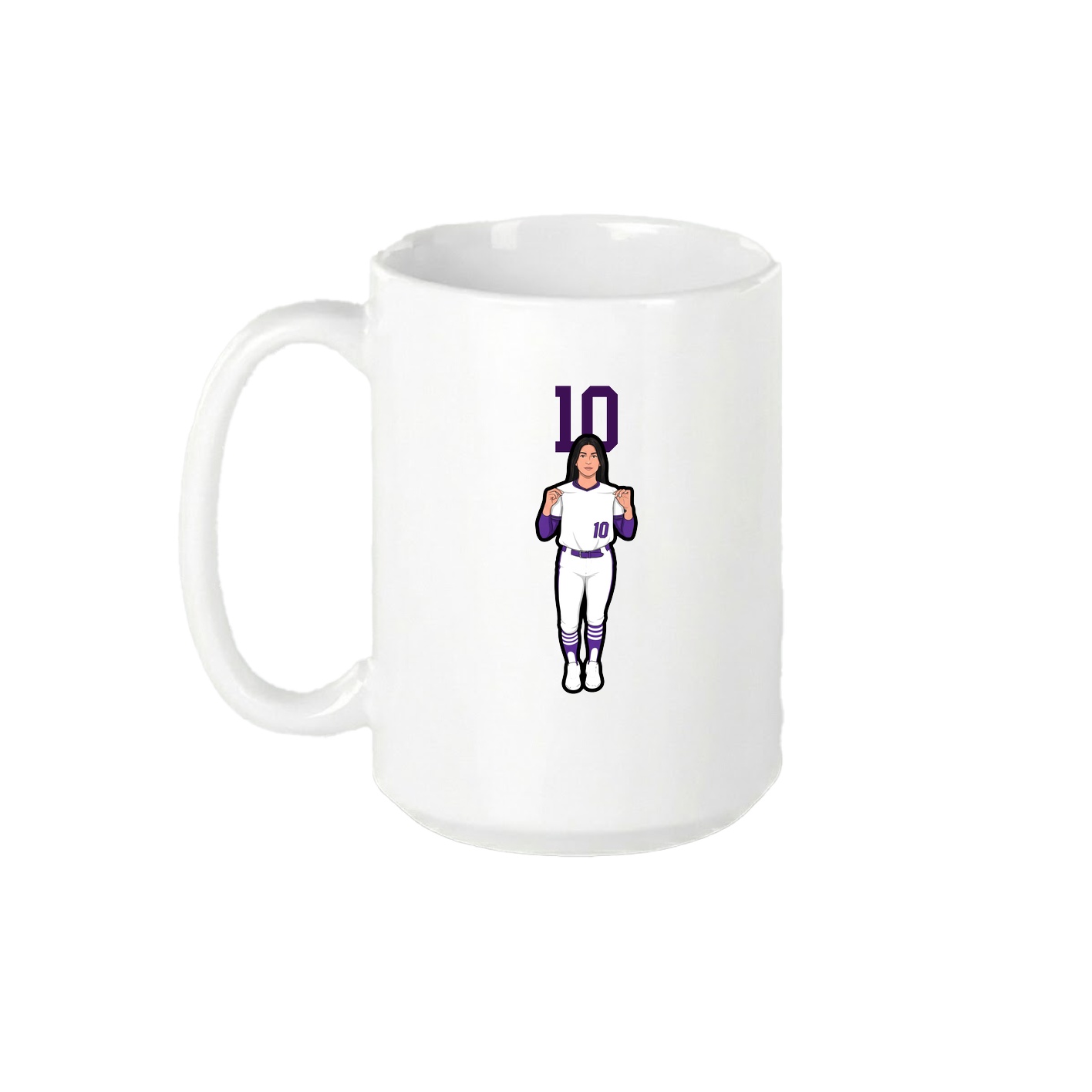 15oz Coffee Mug — Number Top in White