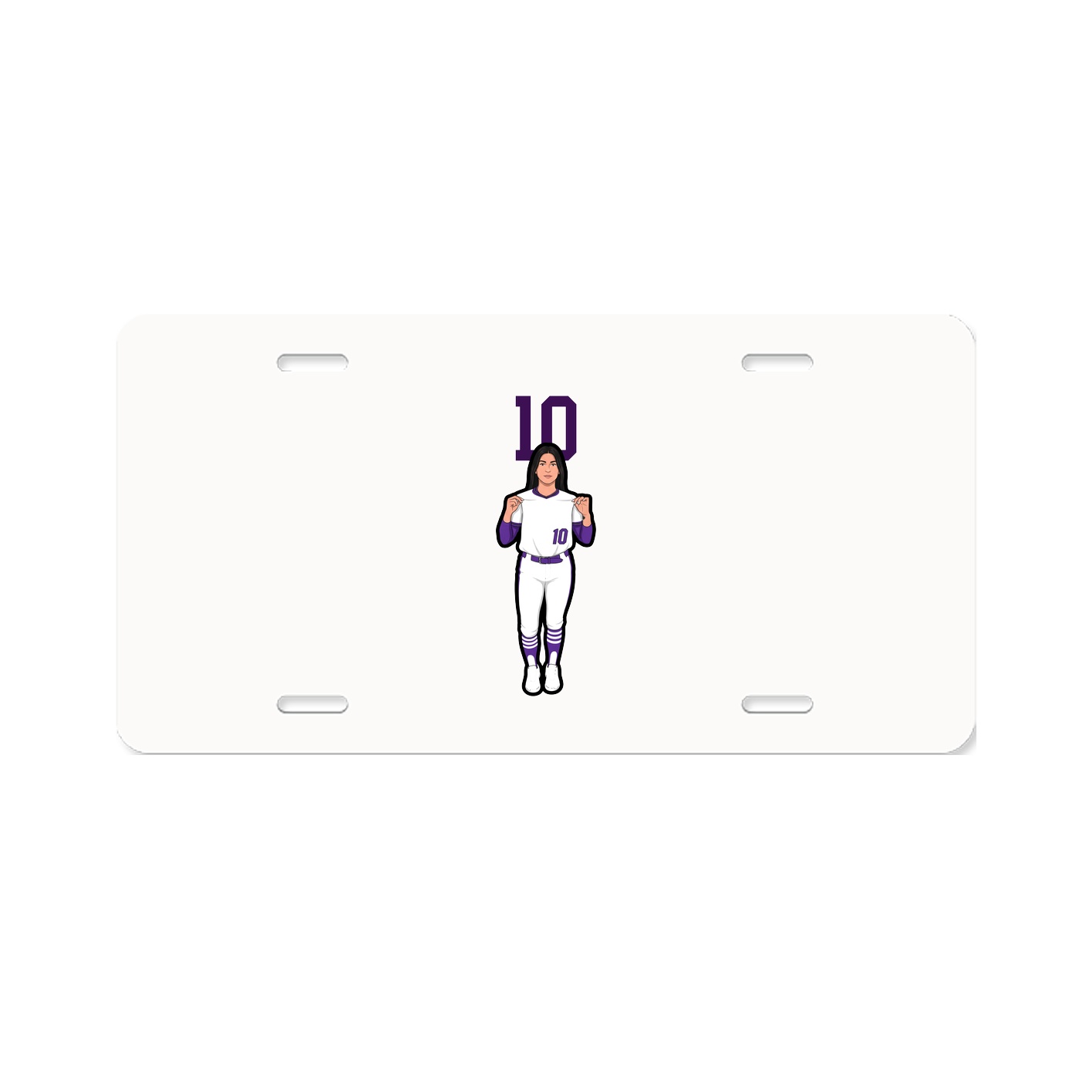 License Plate — Number Top in Classic