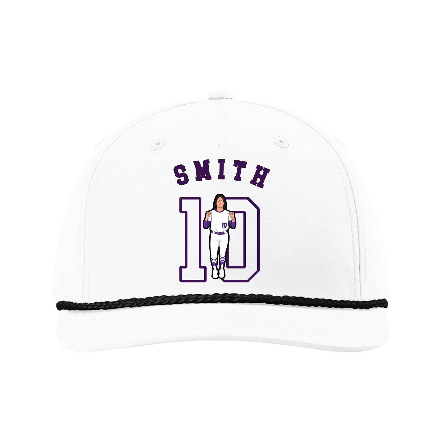 Five-Panel Classic Rope Cap — Shirsey Arch in White