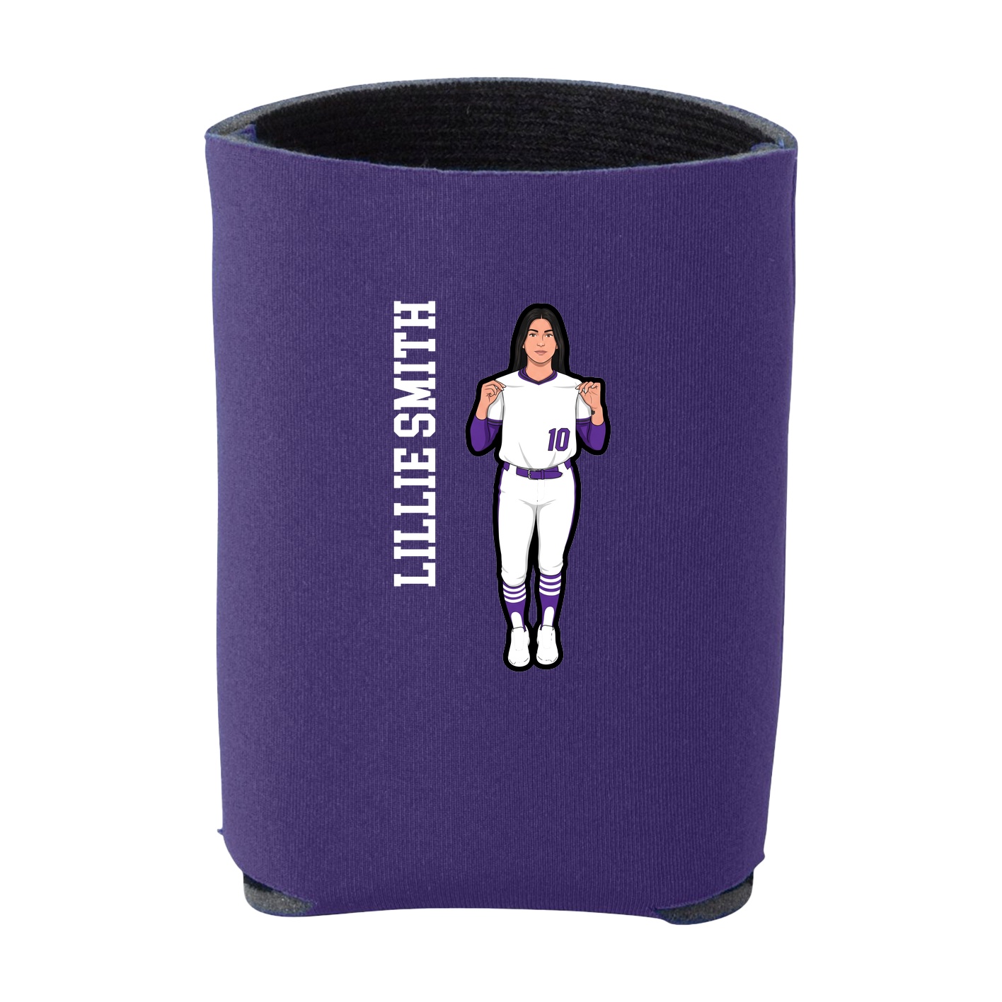 Can Holder — Name Vertical in Purple