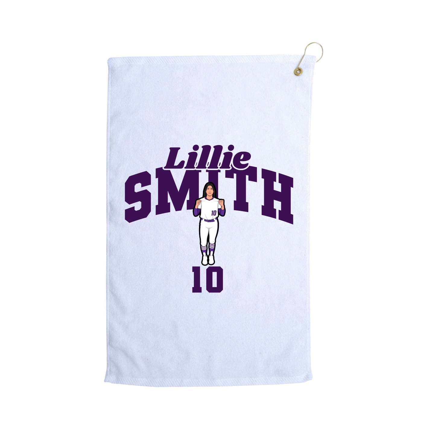 Golf Towel — Signature Arch in White