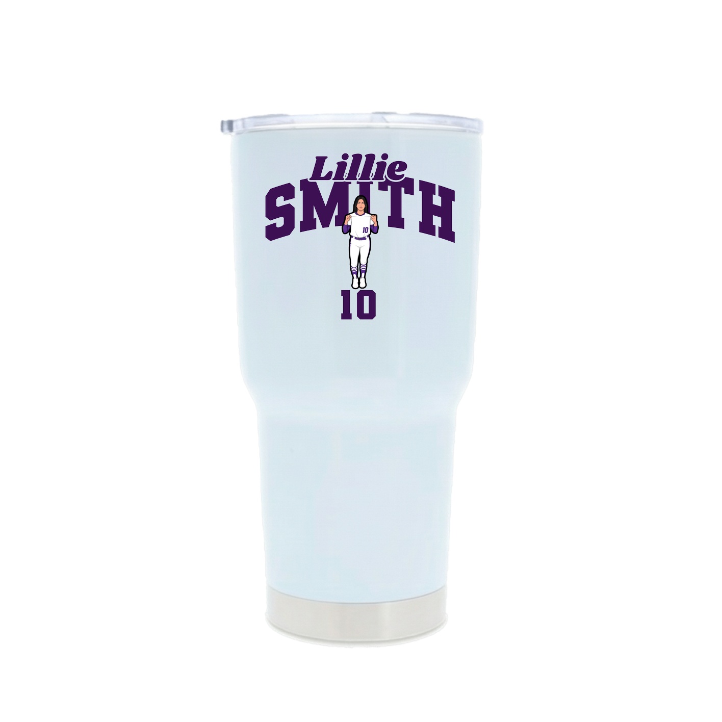 30oz Stainless Steel Tumbler — Signature Arch in White