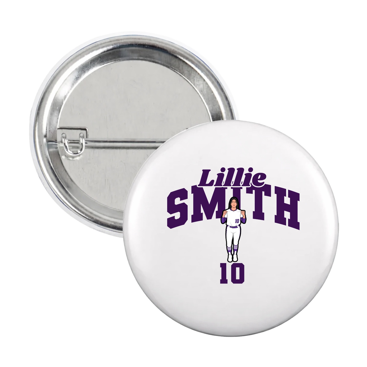 Game Day Button — Signature Arch in White