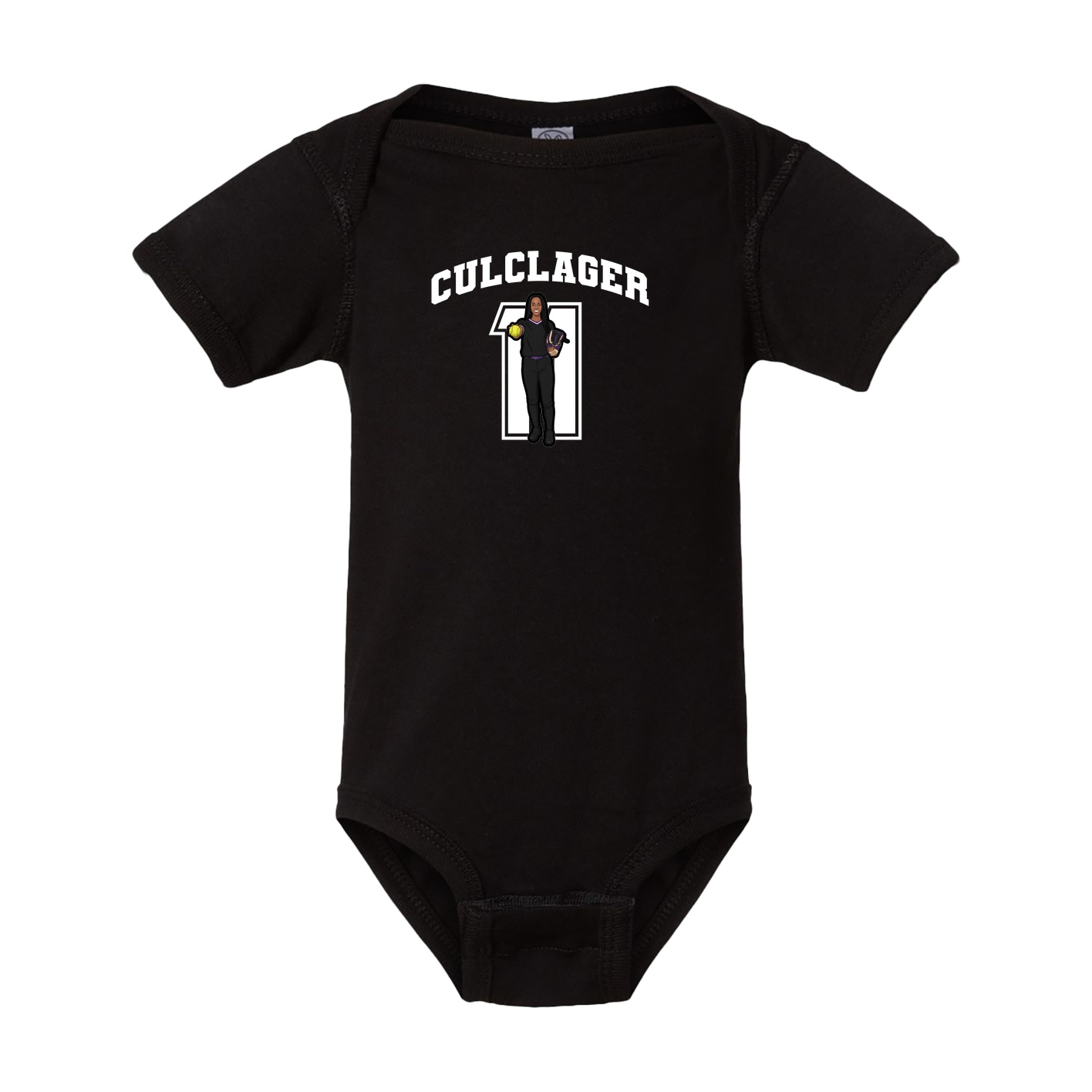 Baby Onesie — Number in Black