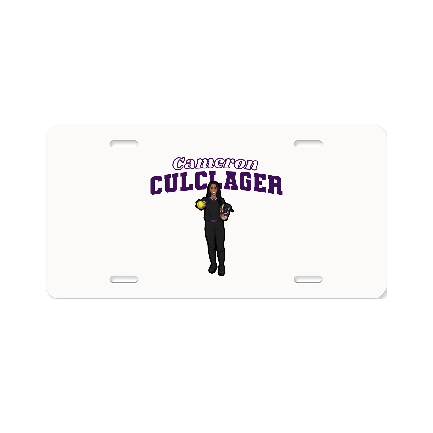 License Plate — Name Arch in Classic