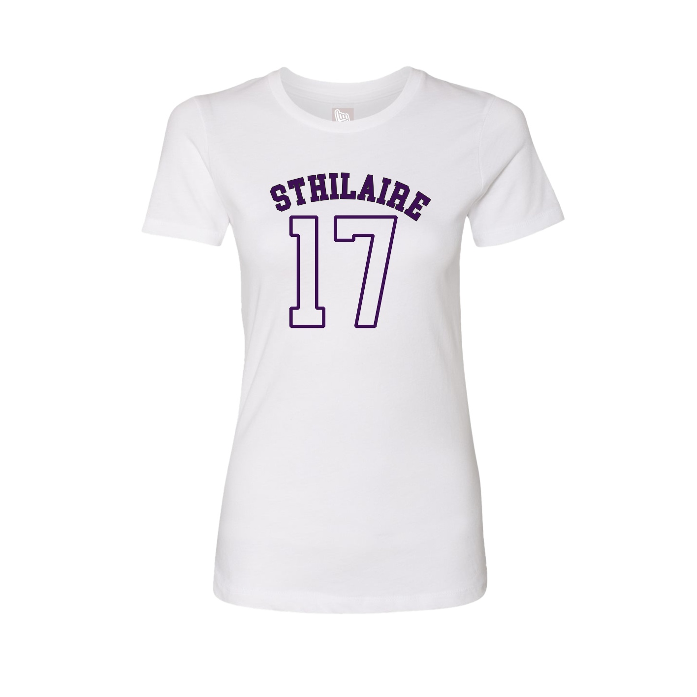 Fitted Women's Tee — Shirsey Arch in White