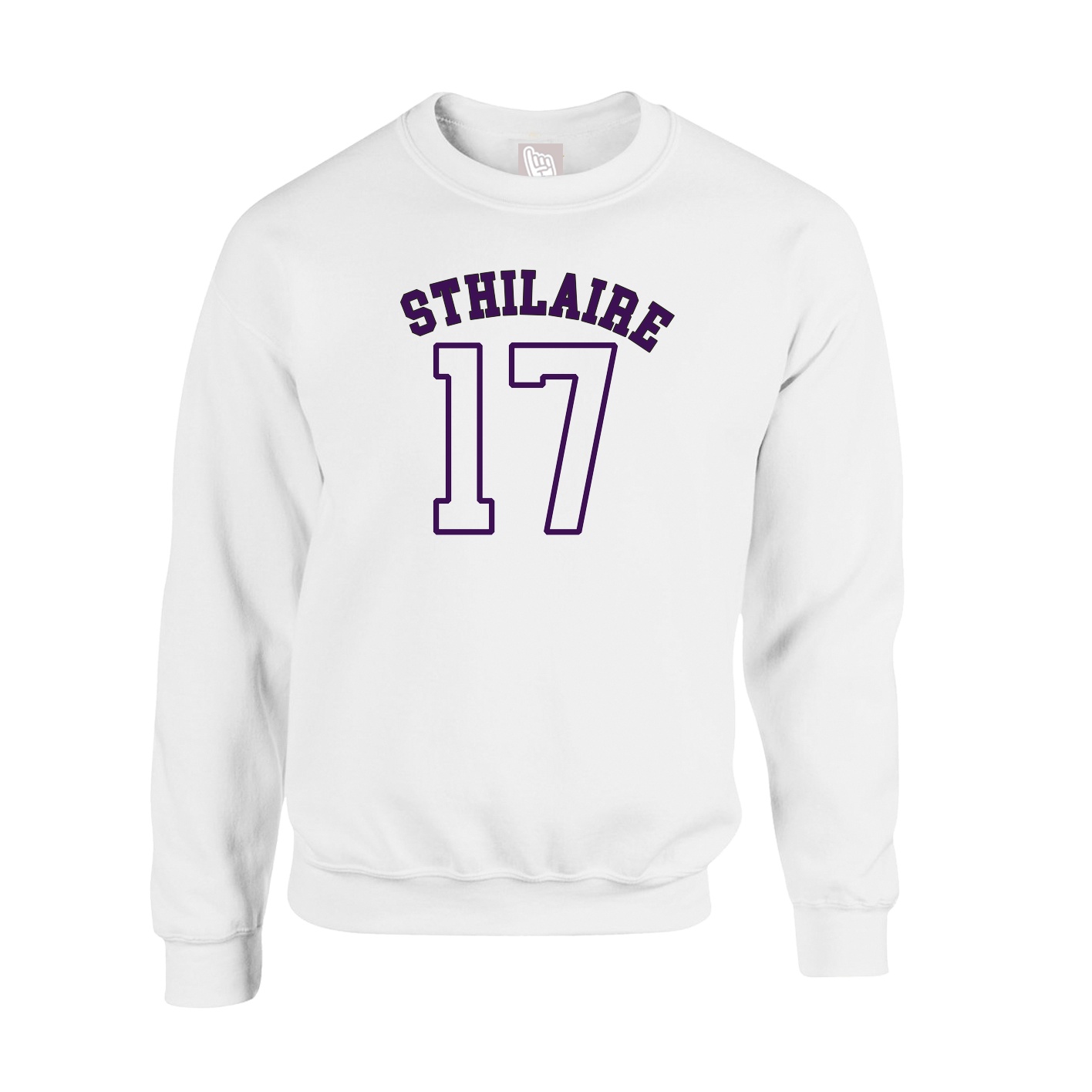 Fleece Crew — Shirsey Arch in White