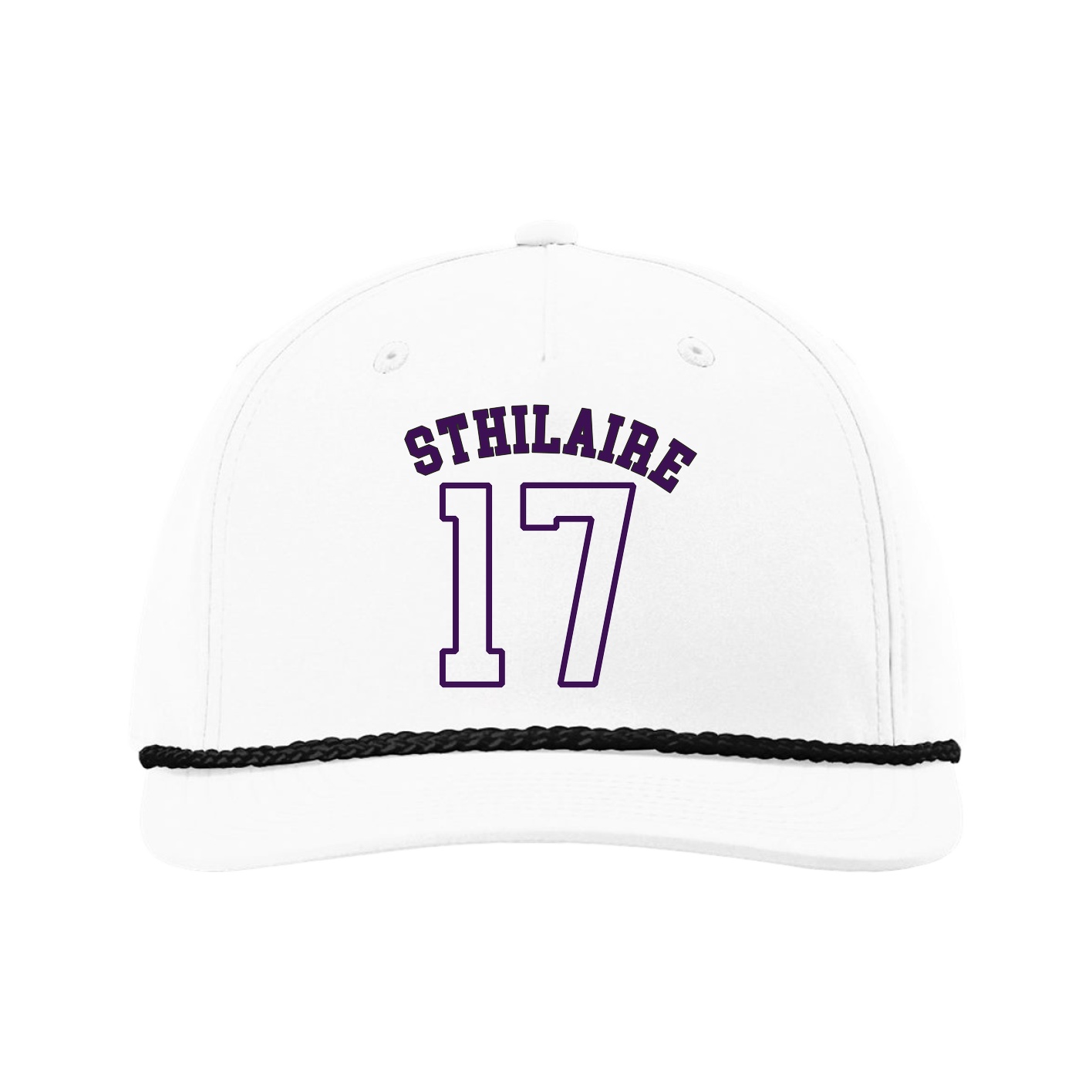 Five-Panel Classic Rope Cap — Shirsey Arch in White