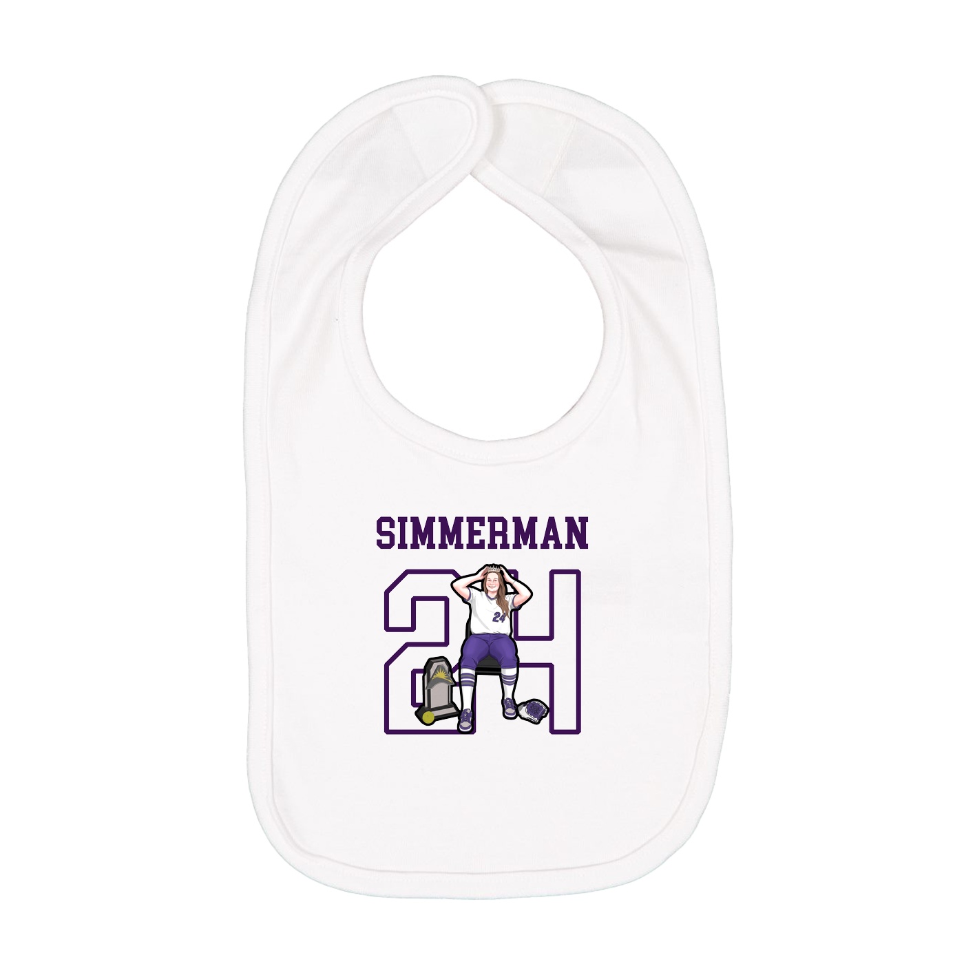 Infant Bib — Shirsey in White