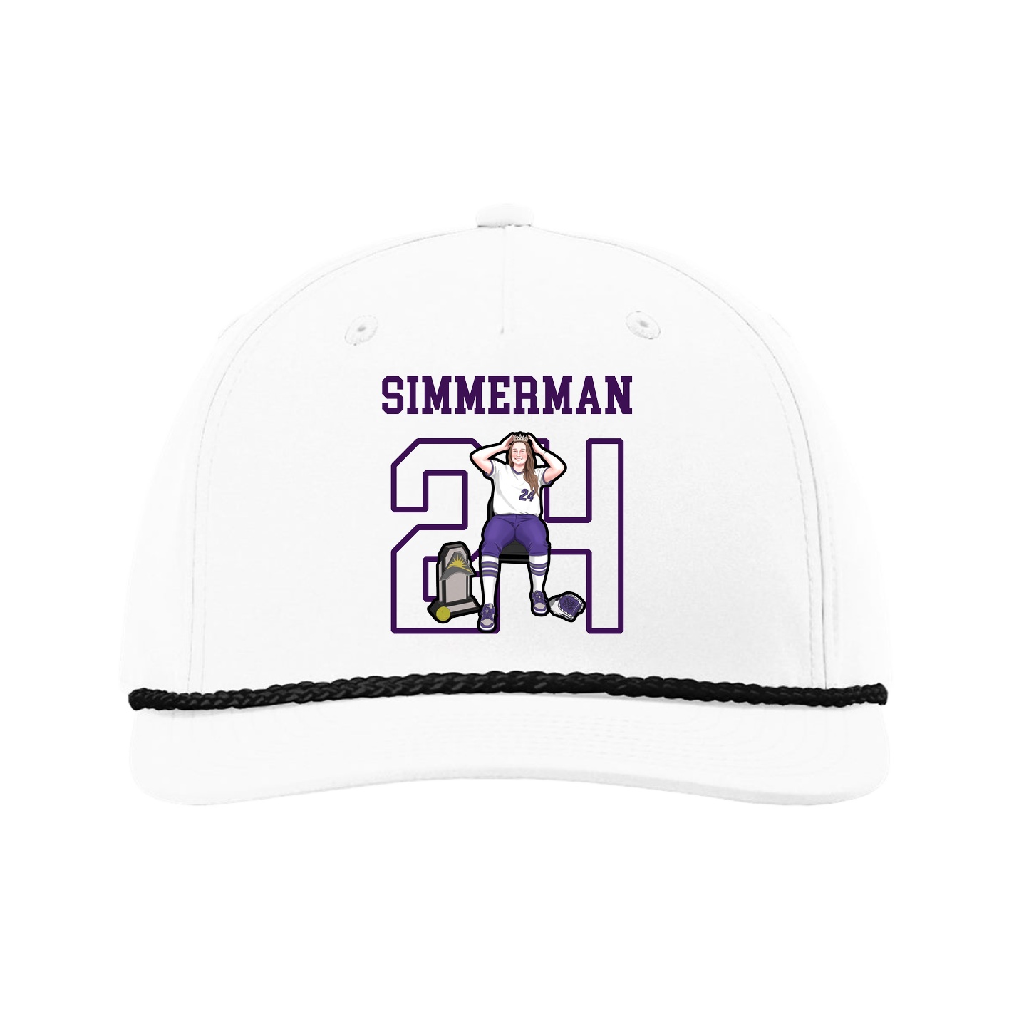 Five-Panel Classic Rope Cap — Shirsey in White
