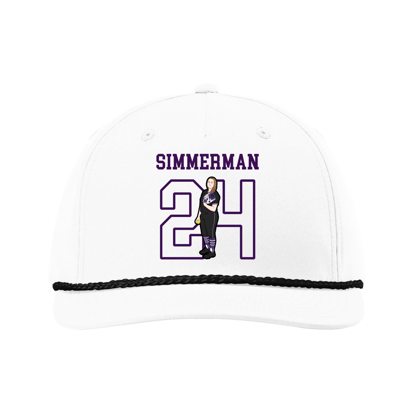 Five-Panel Classic Rope Cap — Shirsey in White