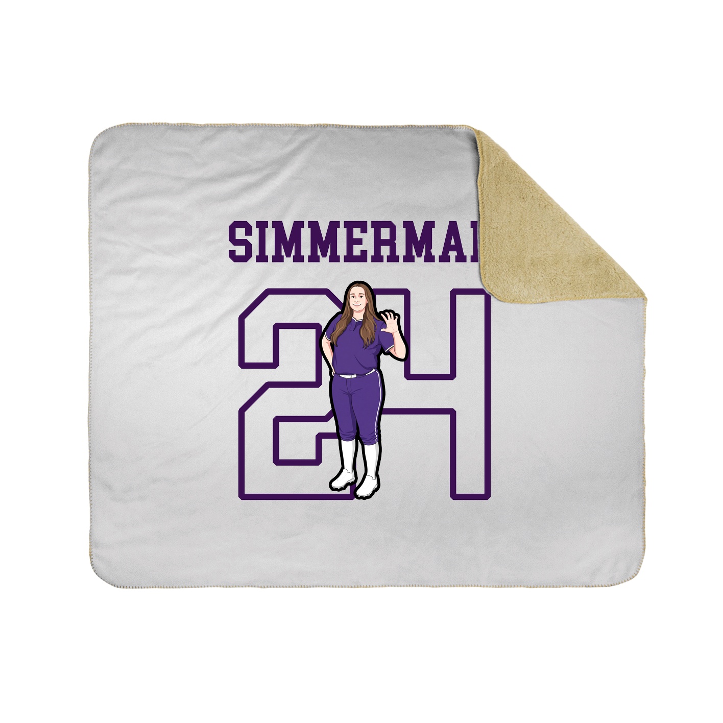Throw Blanket — Shirsey in White