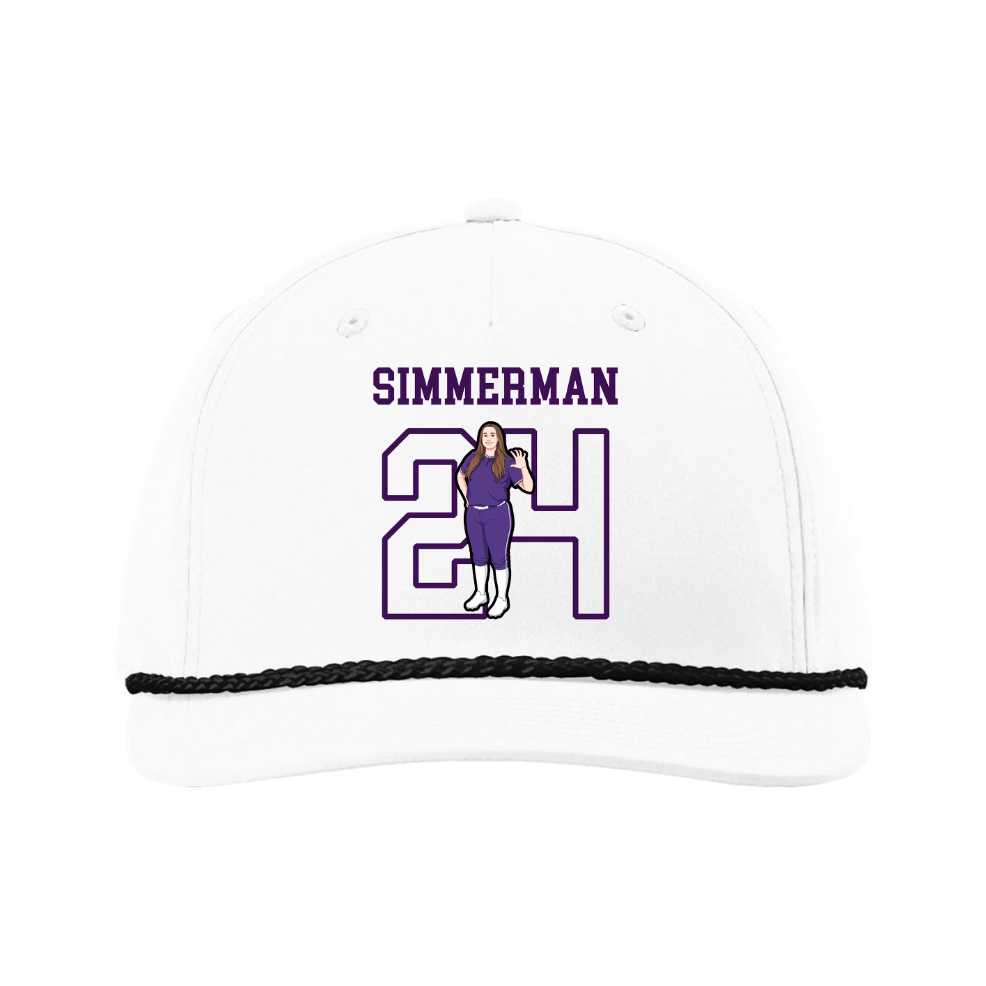 Five-Panel Classic Rope Cap — Shirsey in White